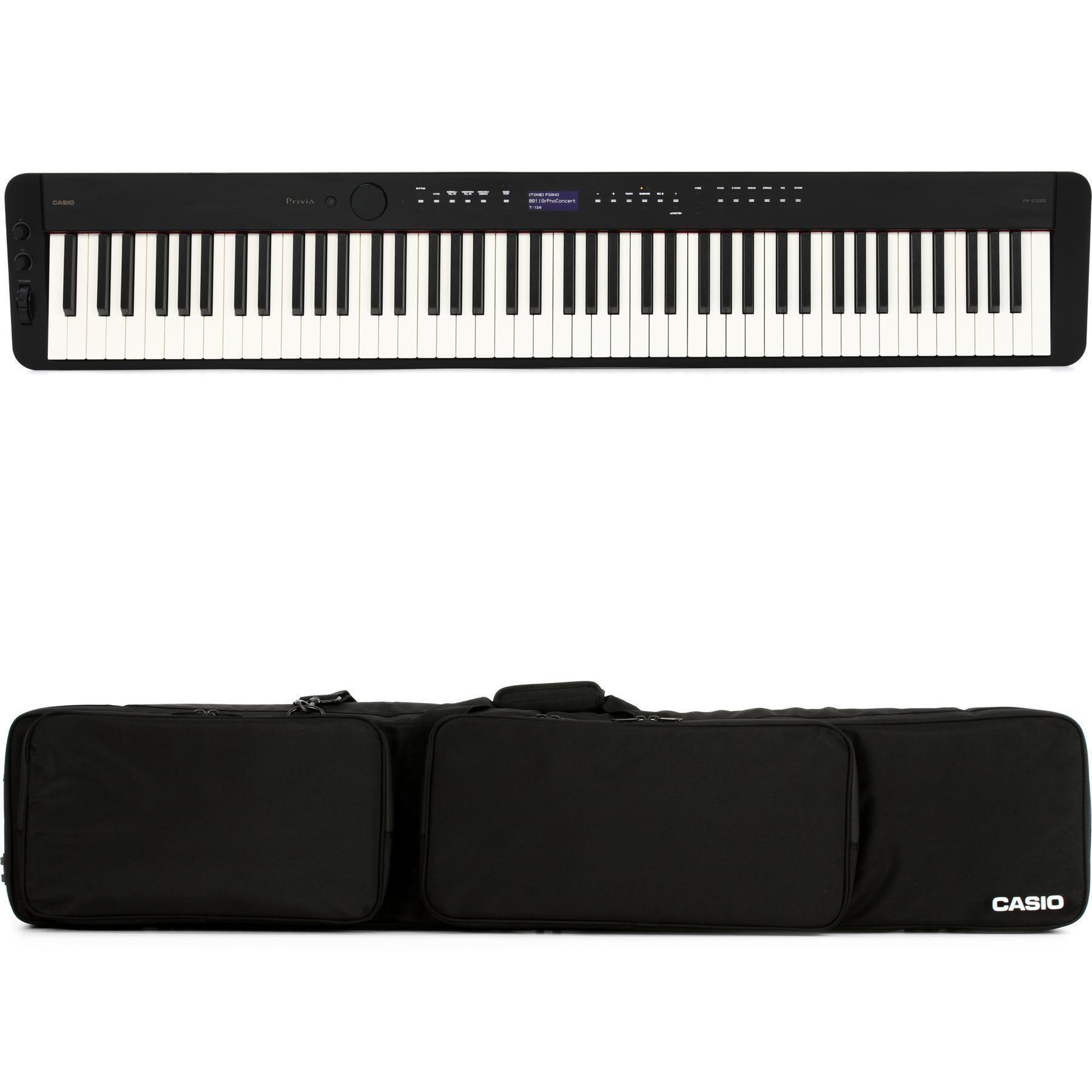 Casio Privia PX-S3100 88-key Digital Piano with Carry Case - Black