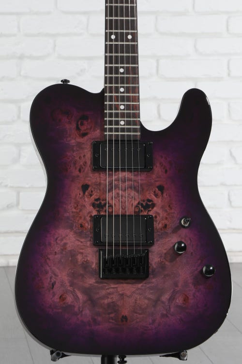 Schecter PT Standard Electric Guitar - Purple Burst Burl