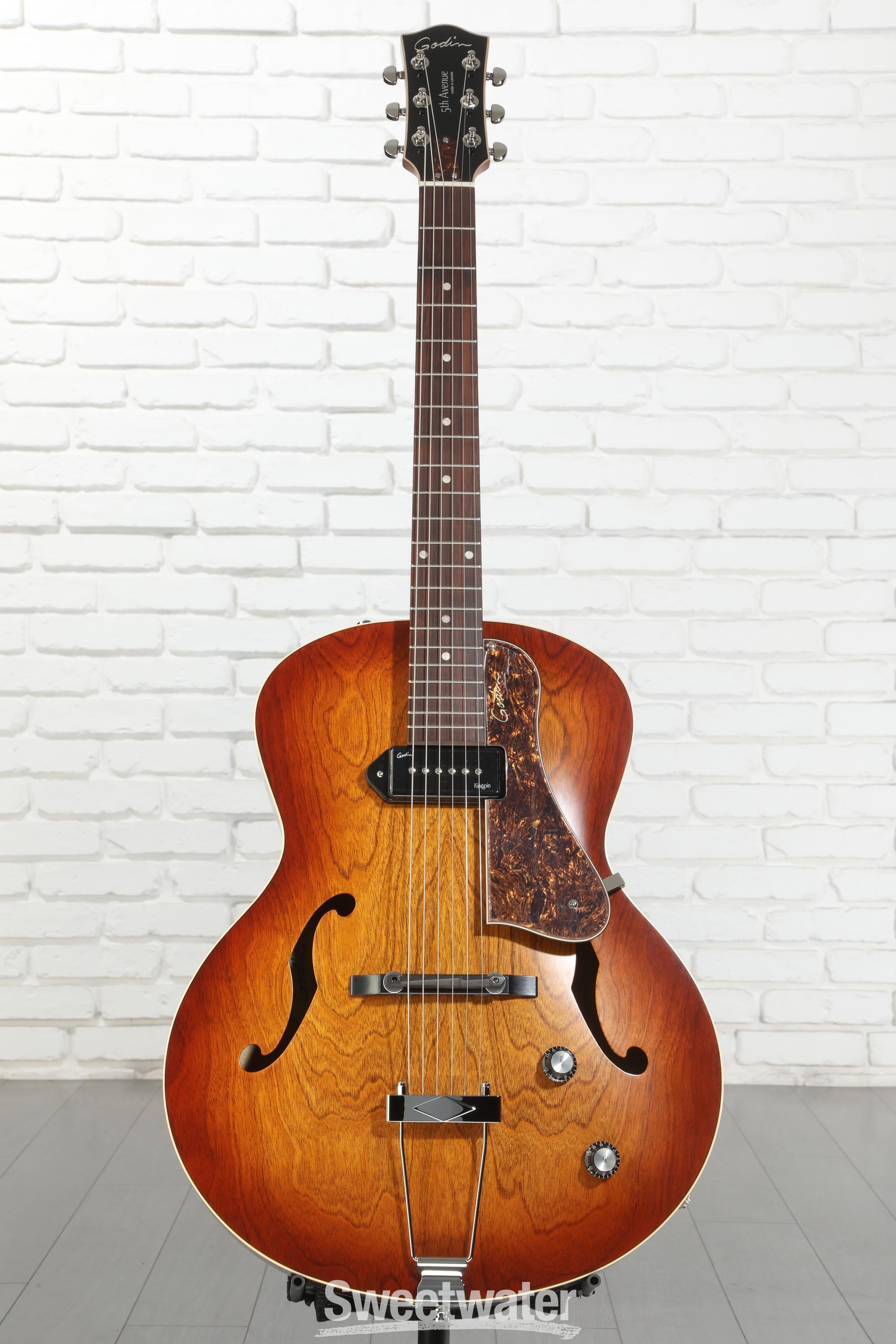 Godin 5th Avenue Kingpin Hollowbody Electric Guitar - Cognac Burst