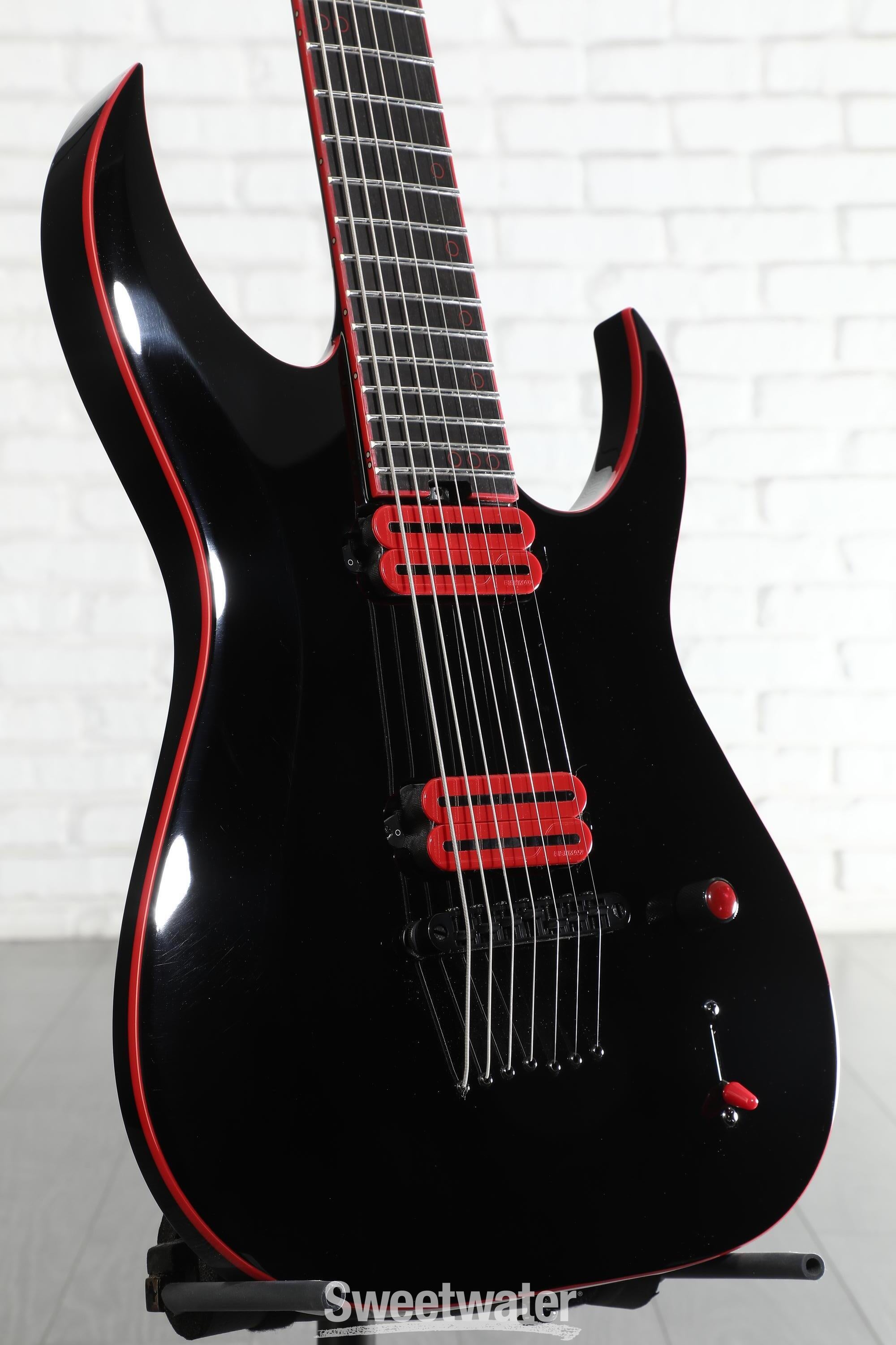 Photo of Schecter Sunset-7 Red Dawn 7-string Baritone Electric Guitar - Gloss Black