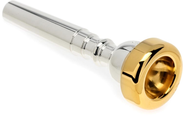 Bach 351 Classic Series Silver-plated Trumpet Mouthpiece with Gold-plated  Rim - 1-1/2C