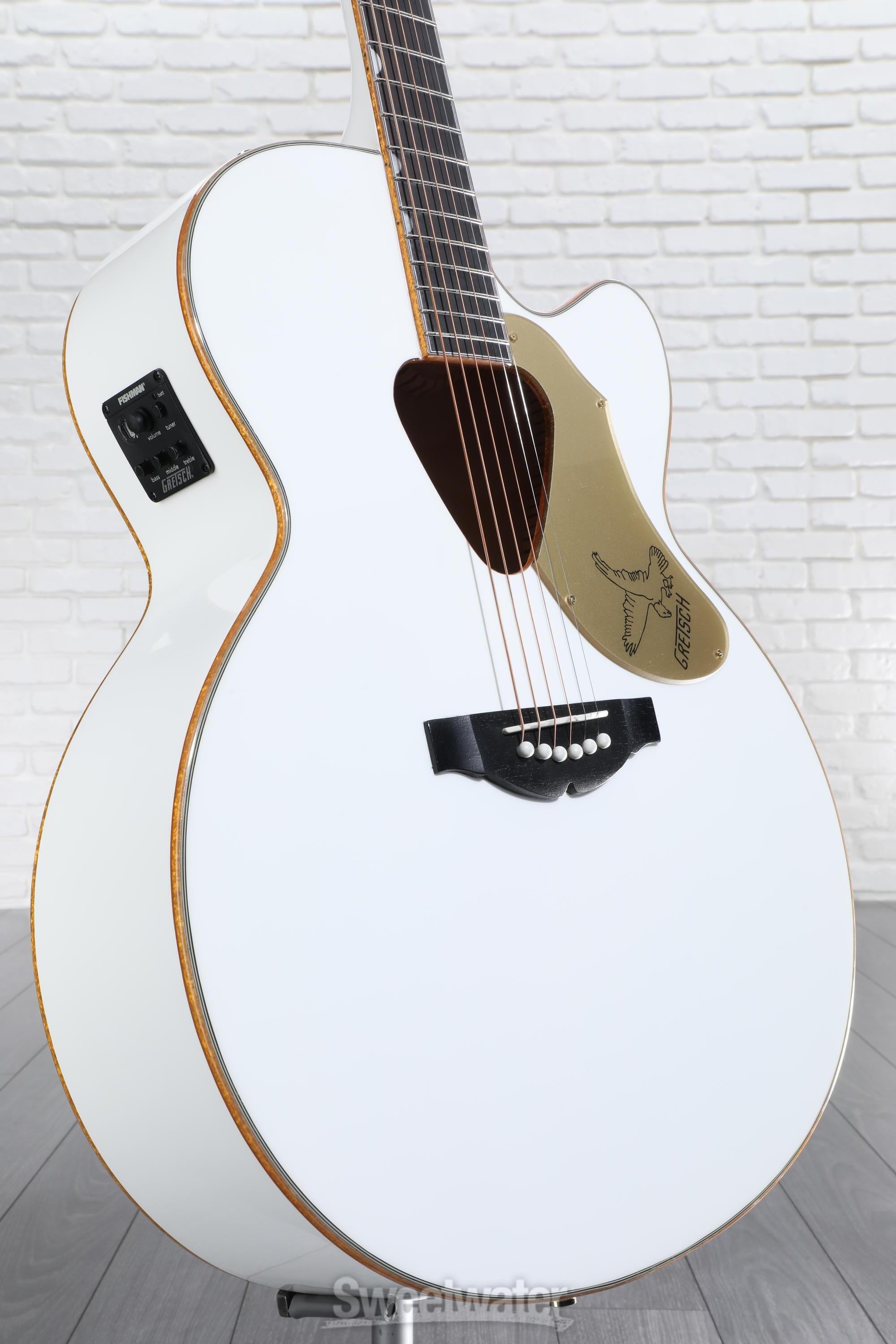 Gretsch G5022CWFE Rancher Falcon Jumbo Cutaway Acoustic-Electric Guitar -  White