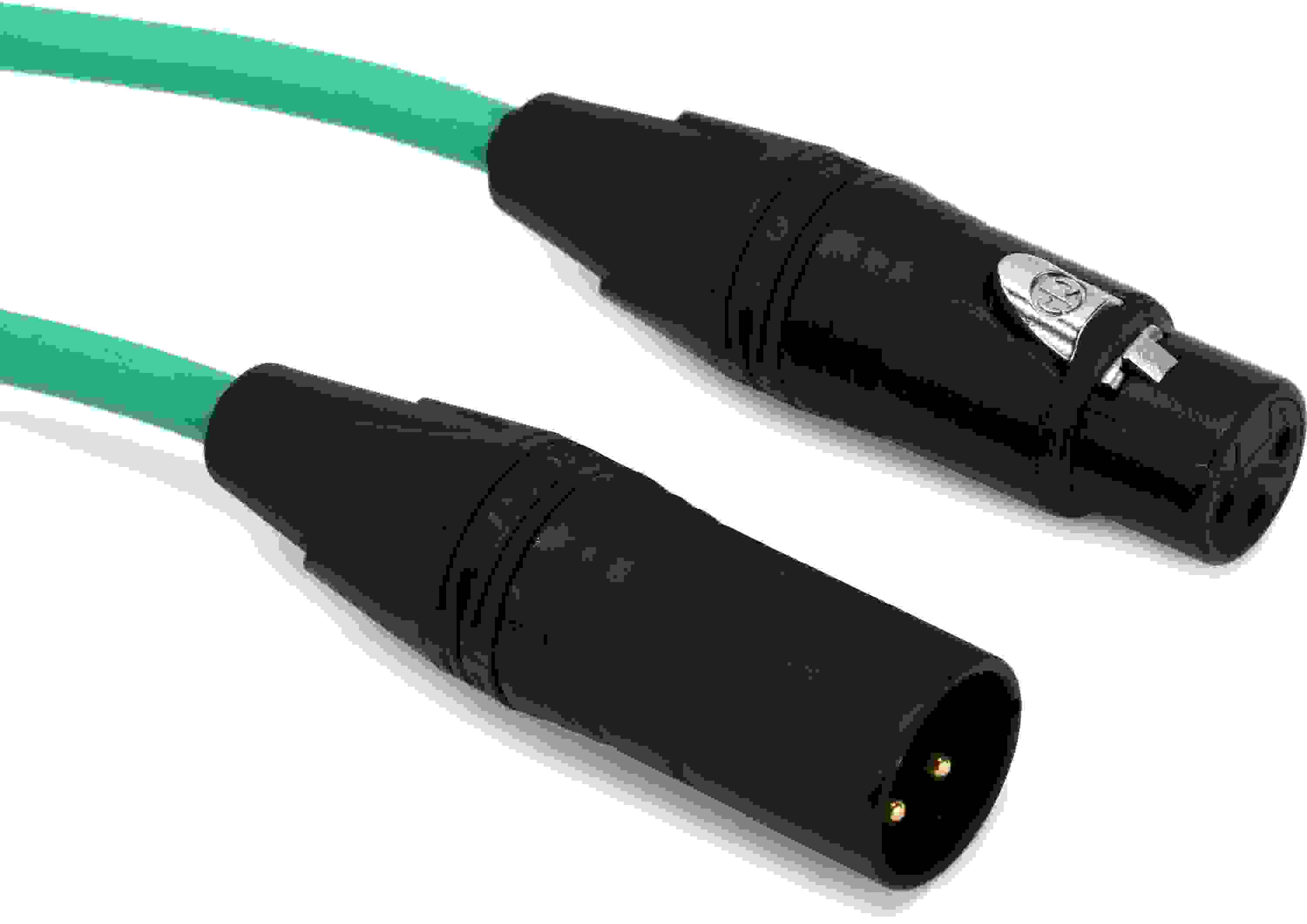 Pro Co Quad XLR Cable - 20 foot Green