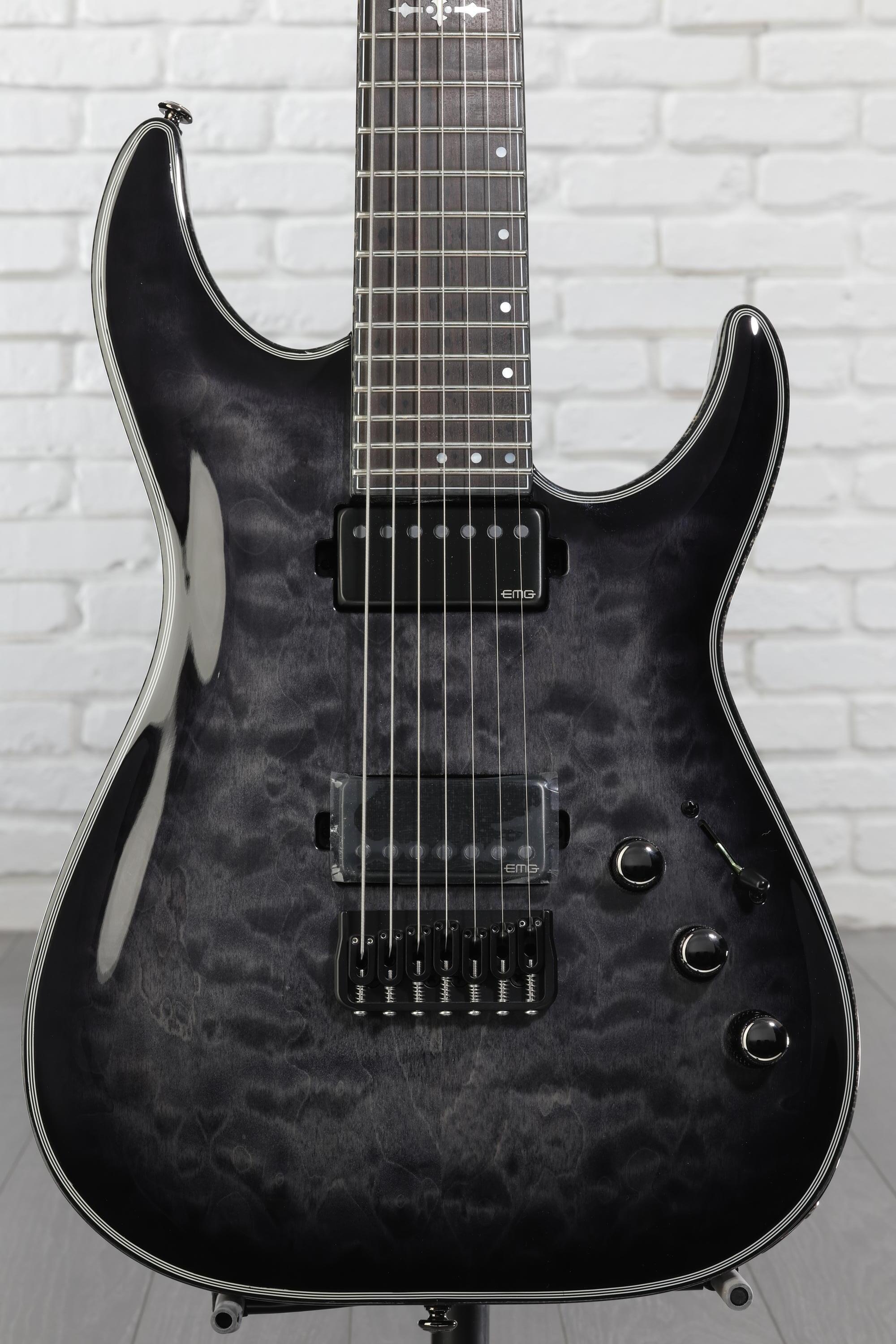 Schecter Hellraiser Hybrid C-7 Electric Guitar - Trans Black Burst