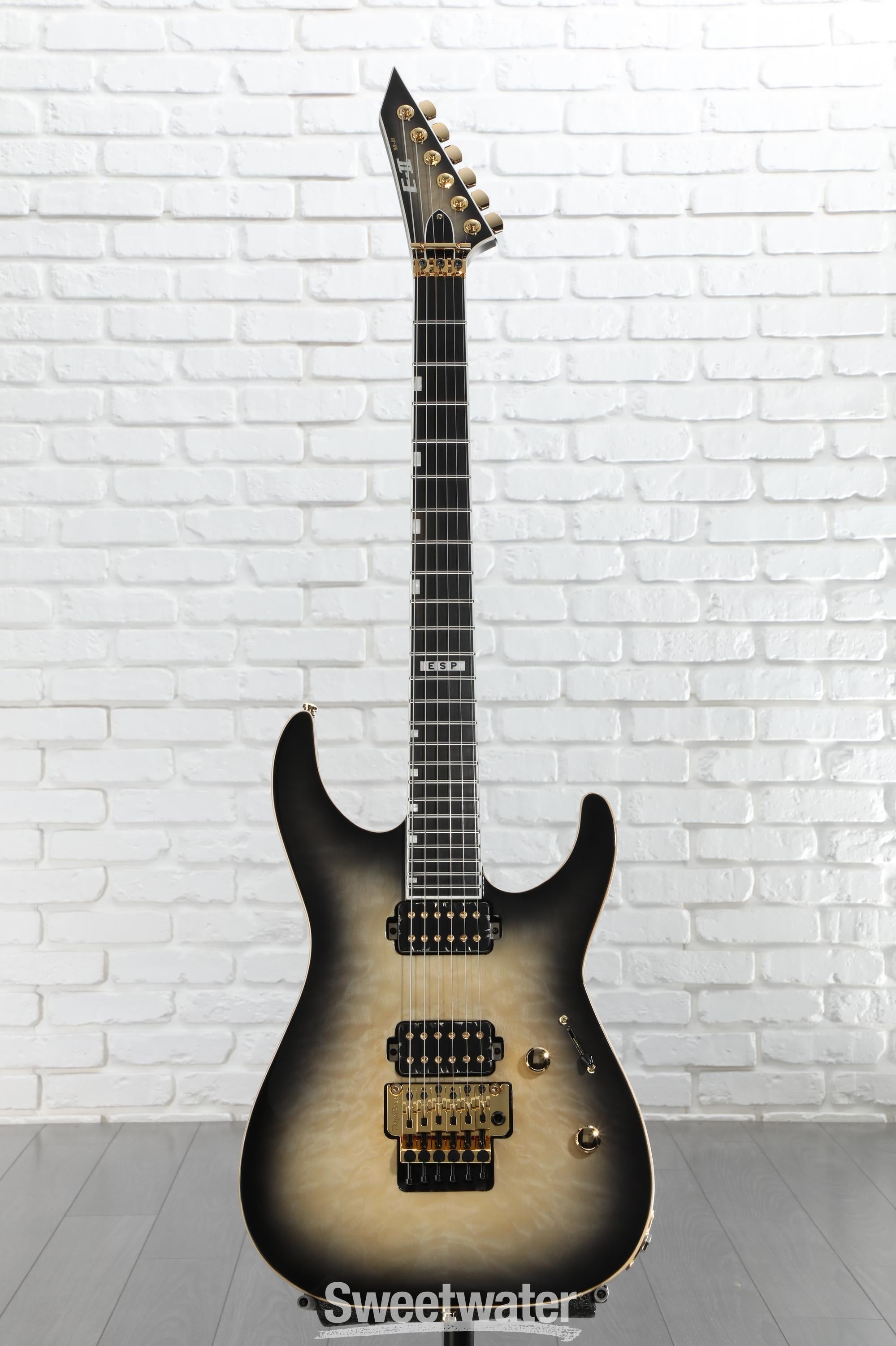 ESP E-II M-II QM Electric Guitar - Black Natural Burst | Sweetwater