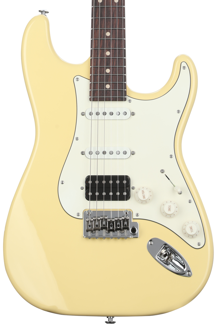 Suhr Classic S Antique HSS Electric Guitar - Vintage Yellow, Light