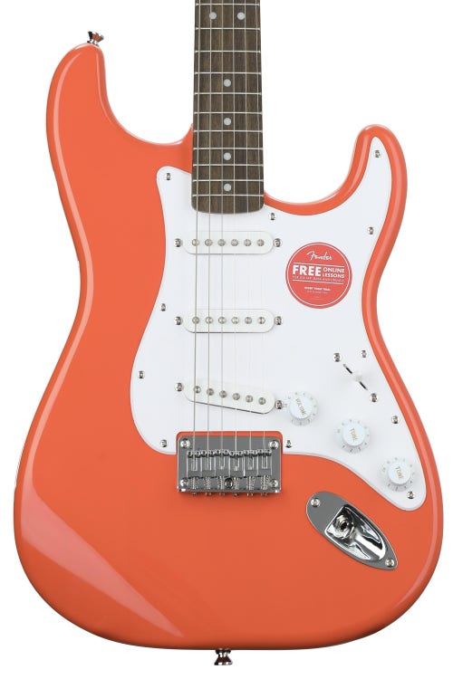 Squier Bullet Strat HT Electric Guitar - Fiesta Red with Indian