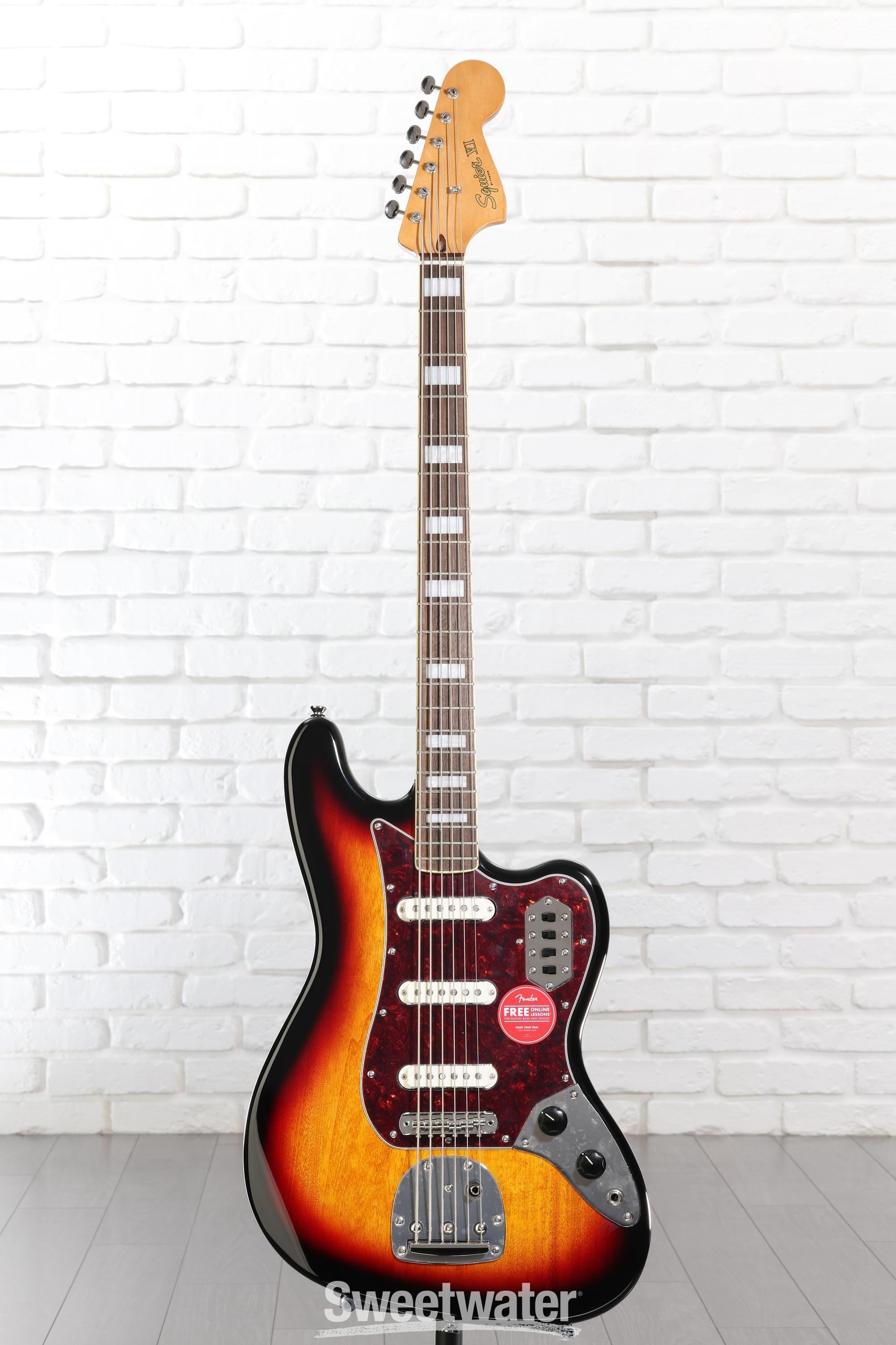 Squier Classic Vibe Bass VI Guitar - 3-tone Sunburst | Sweetwater