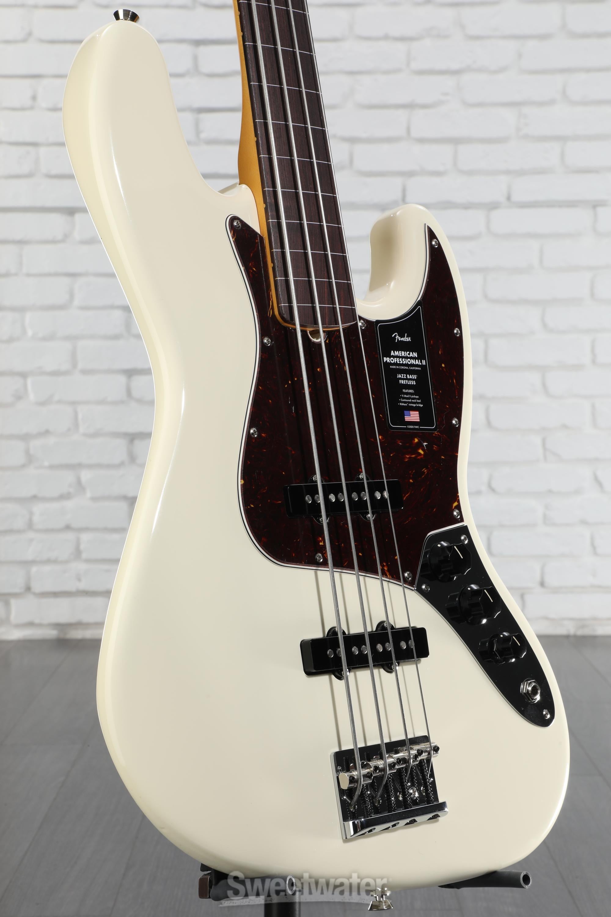 Fender American Professional II Jazz Bass Fretless - Olympic