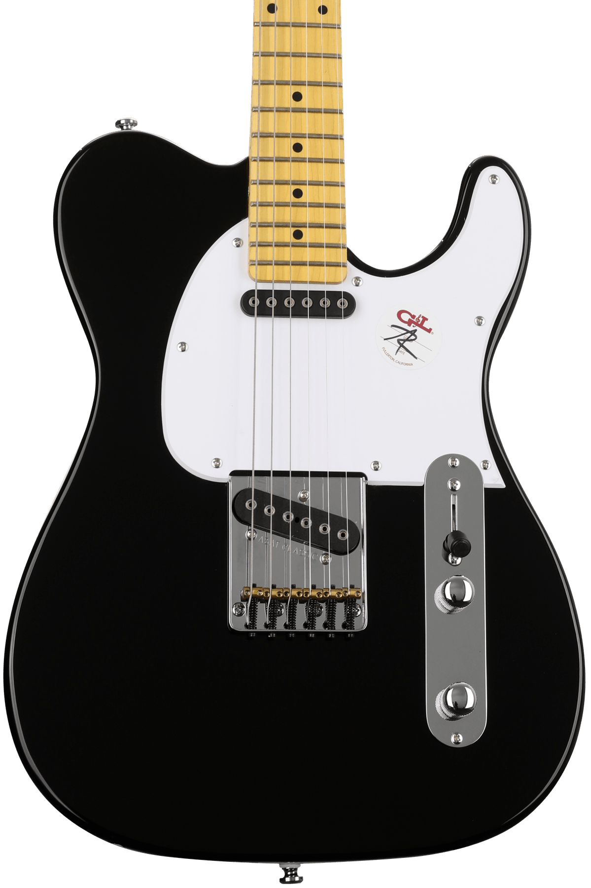 G&L Tribute ASAT Classic Electric Guitar - Gloss Black | Sweetwater