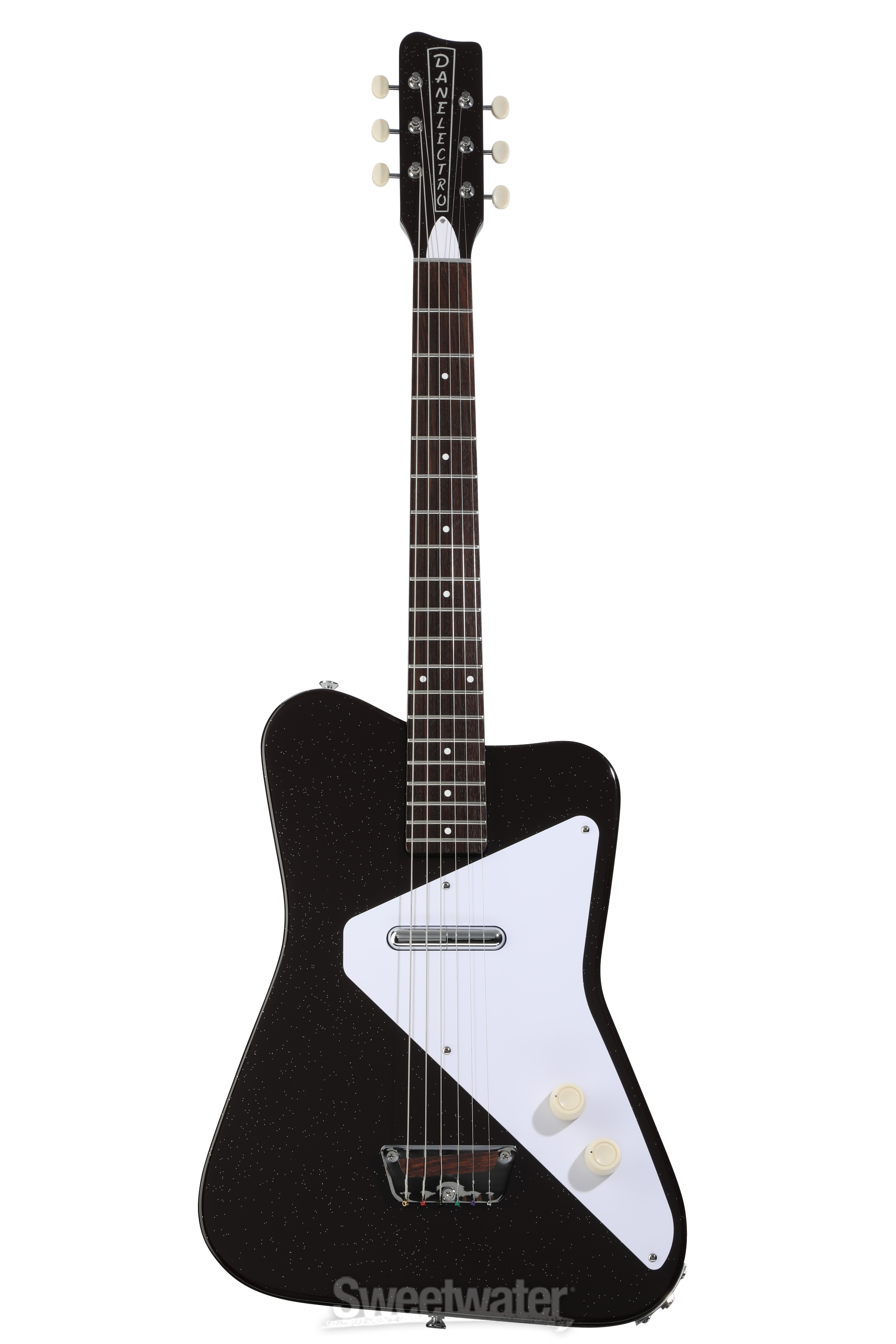 Danelectro Pro Electric Guitar - Maroon with Silver Glitter Danelectro Pro Electric Guitar - Maroon with Silver Glitter