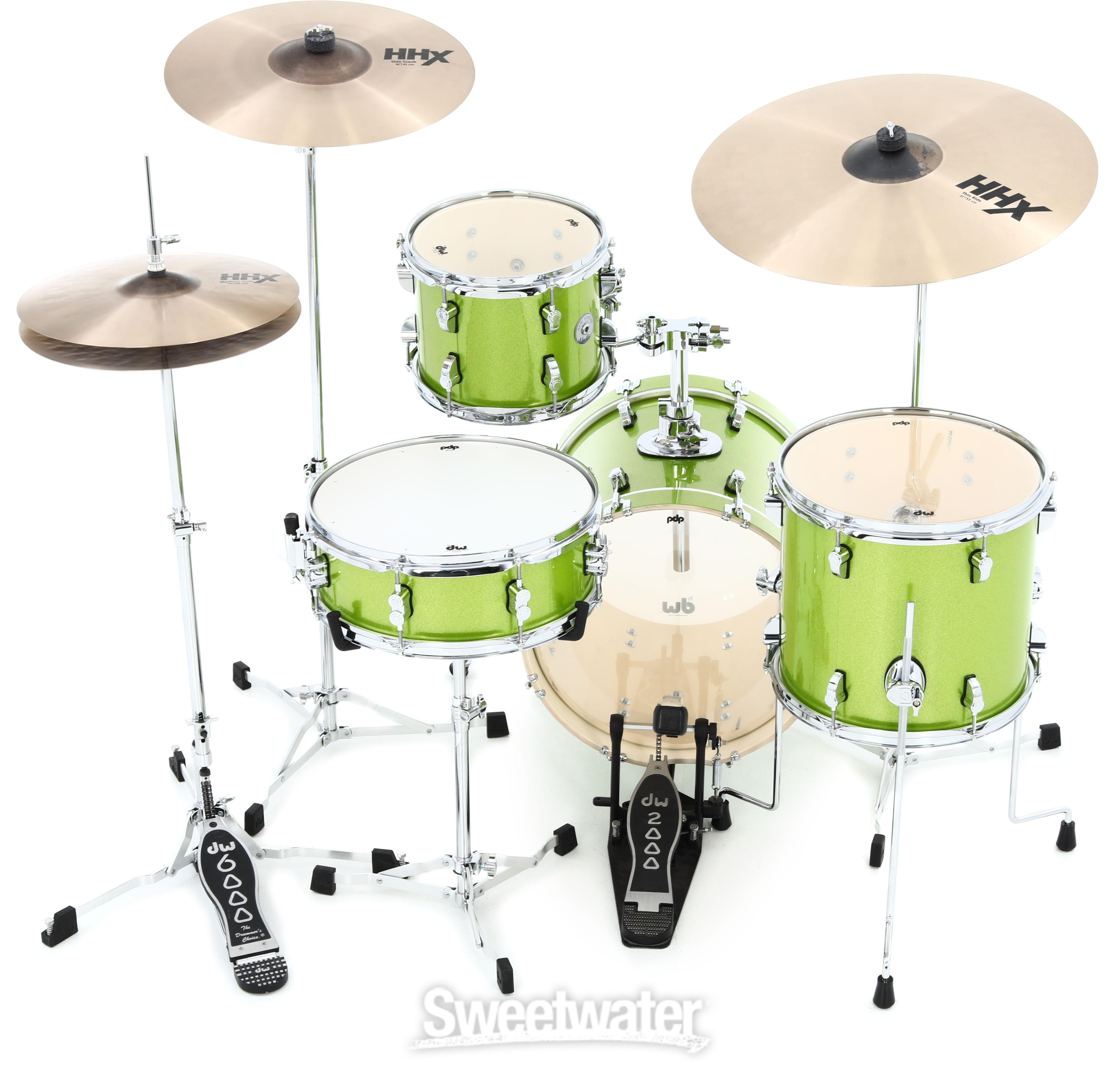 PDP New Yorker 4-piece Shell Pack - Electric Green Sparkle