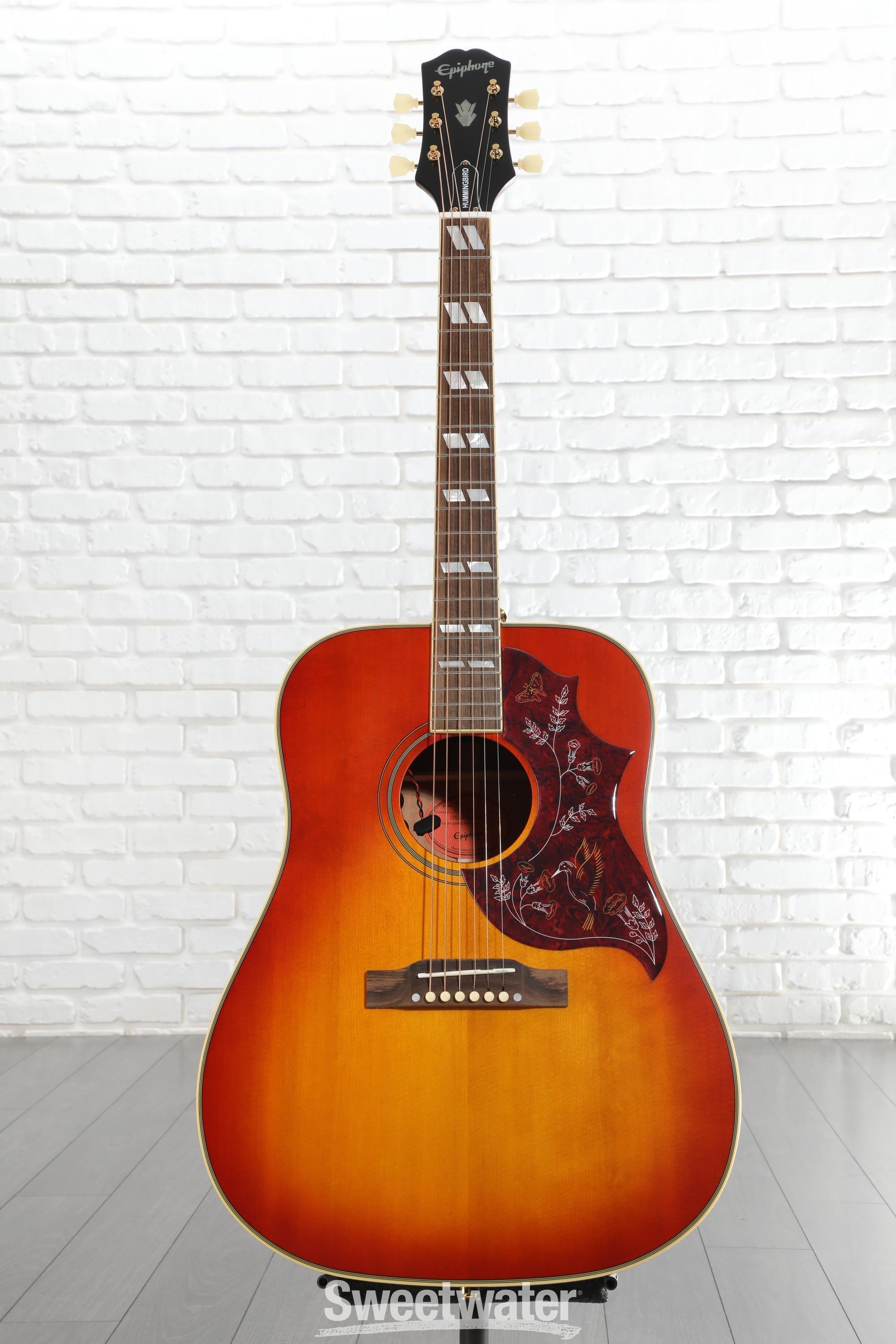 Epiphone Hummingbird Acoustic Guitar - Aged Cherry Sunburst Gloss