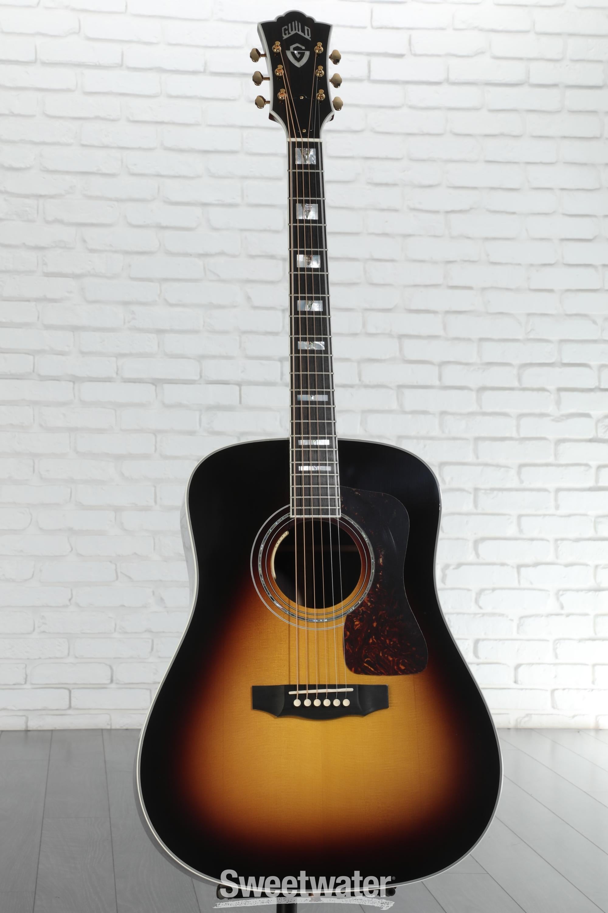 Guild D-55E Acoustic-electric Guitar - Teardrop Sunburst