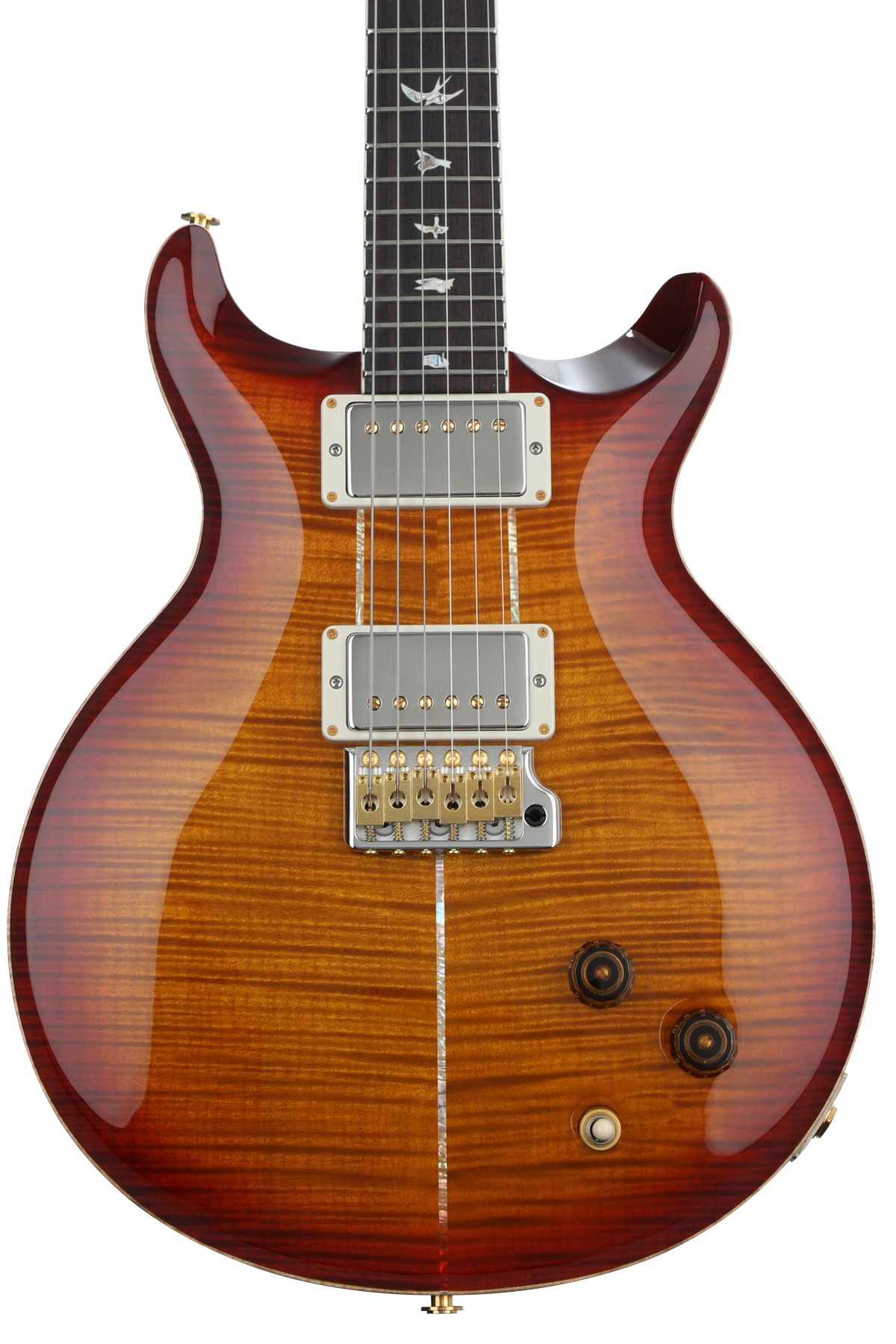PRS Santana Retro Electric Guitar - Dark Cherry Burst 10-Top