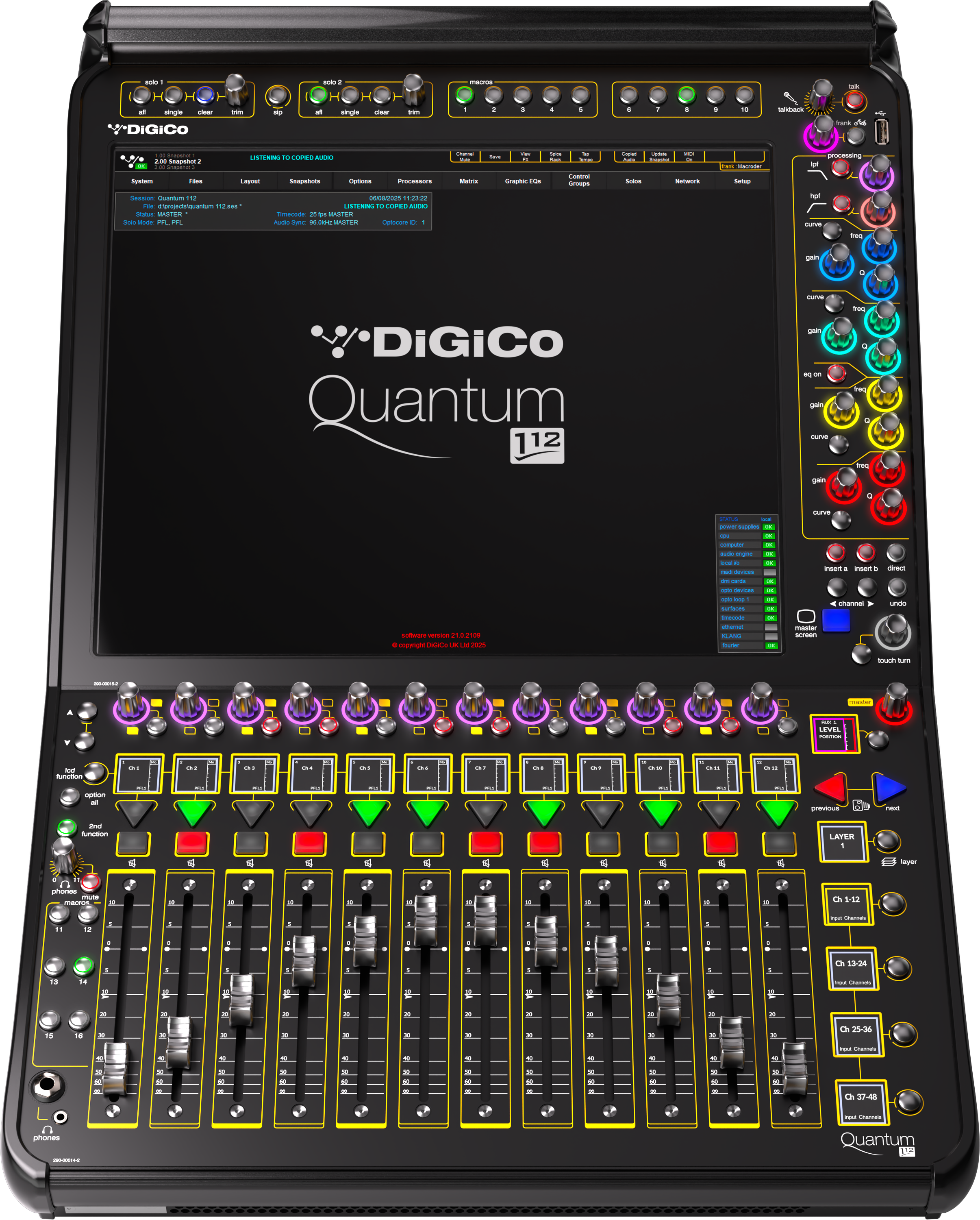 Photo of DiGiCo Quantum 112 Digital Mixer with Multi-Mode Optical