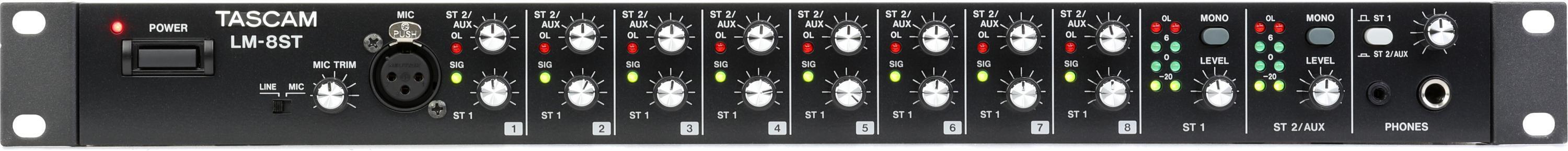 TASCAM LM-8ST 8-channel Stereo Line Mixer | Sweetwater