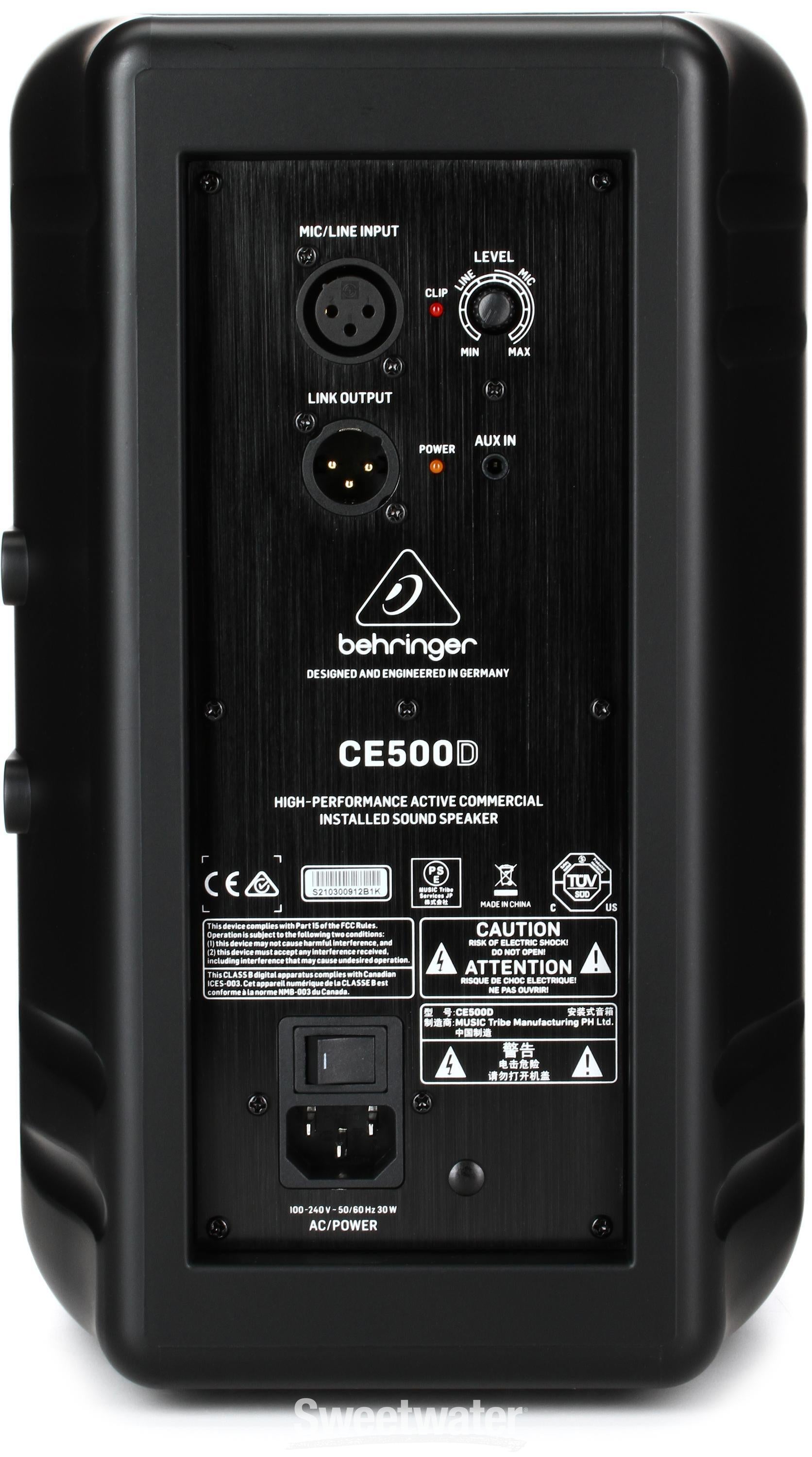 Behringer CE500D Active Commercial Installed Speaker - Black 