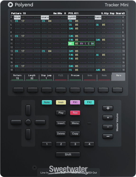 Polyend Tracker Mini Portable Standalone Audio Workstation