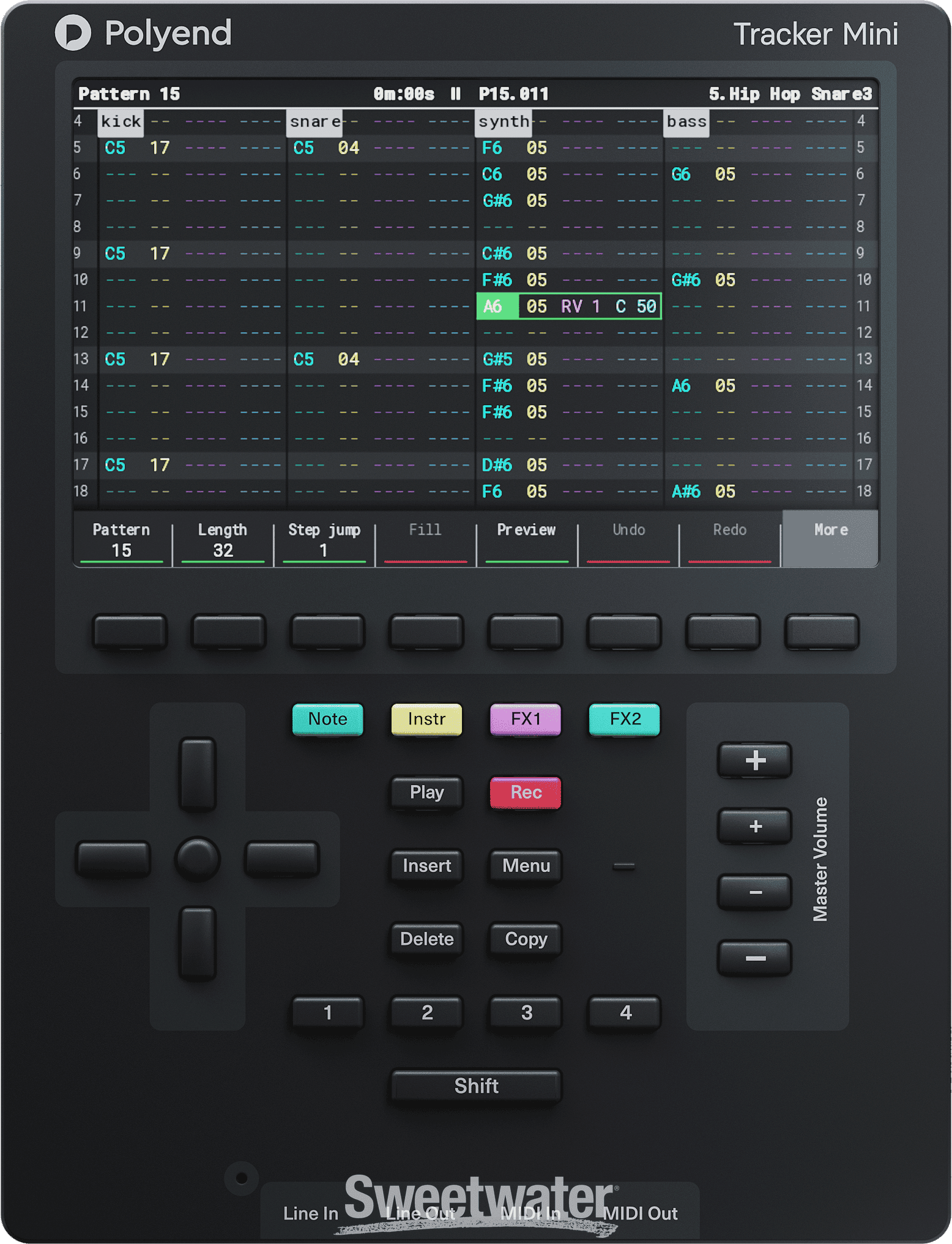 Polyend Tracker Mini Portable Standalone Audio Workstation