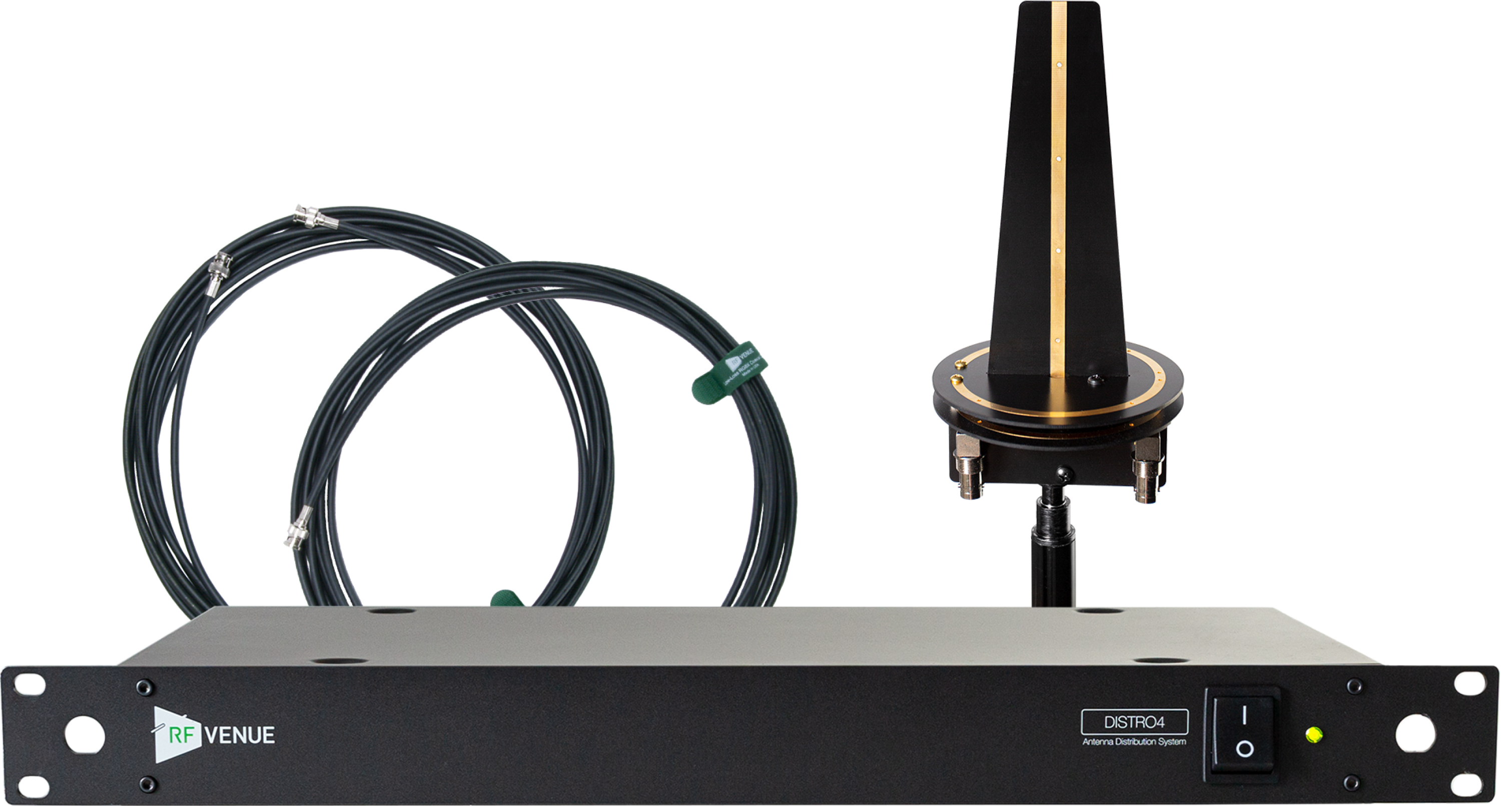 Photo of RF Venue Distro4 and Diversity Omni Antenna Wireless Microphone System Bundle