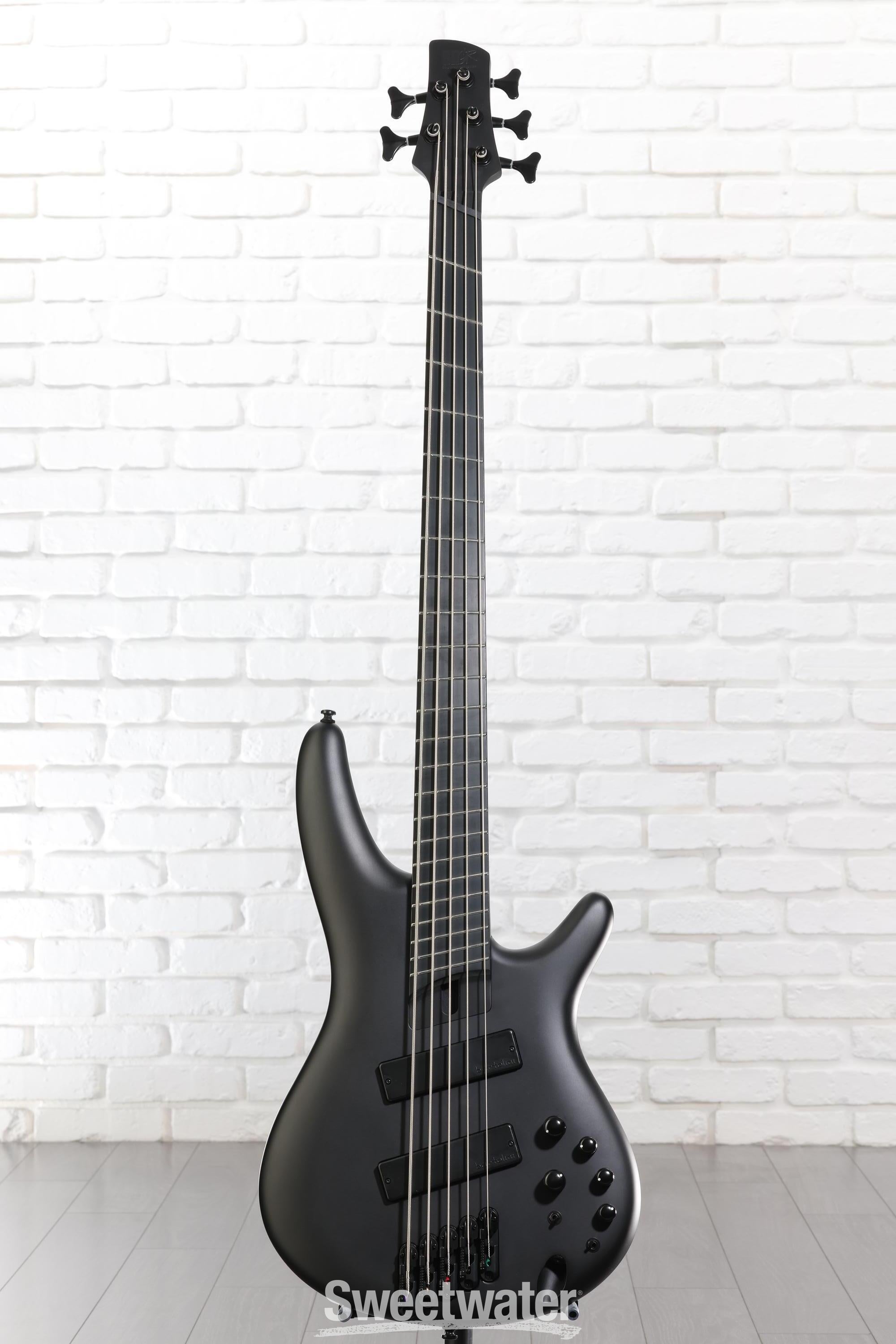 Ibanez Iron Label SRMS625EX 5-string Bass Guitar - Black Flat