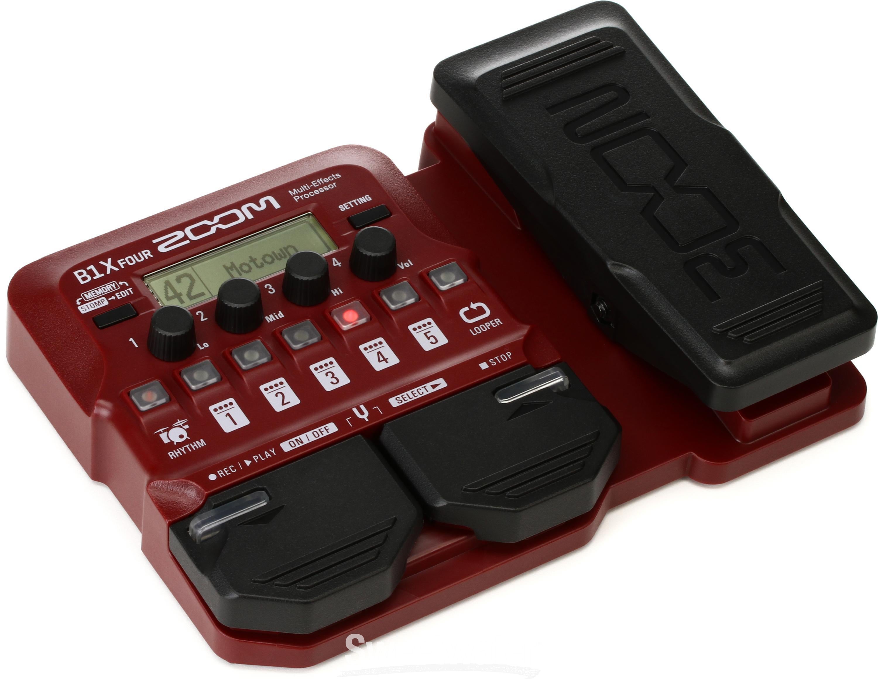 Zoom B1X FOUR Bass Multi-effects Processor with Expression Pedal