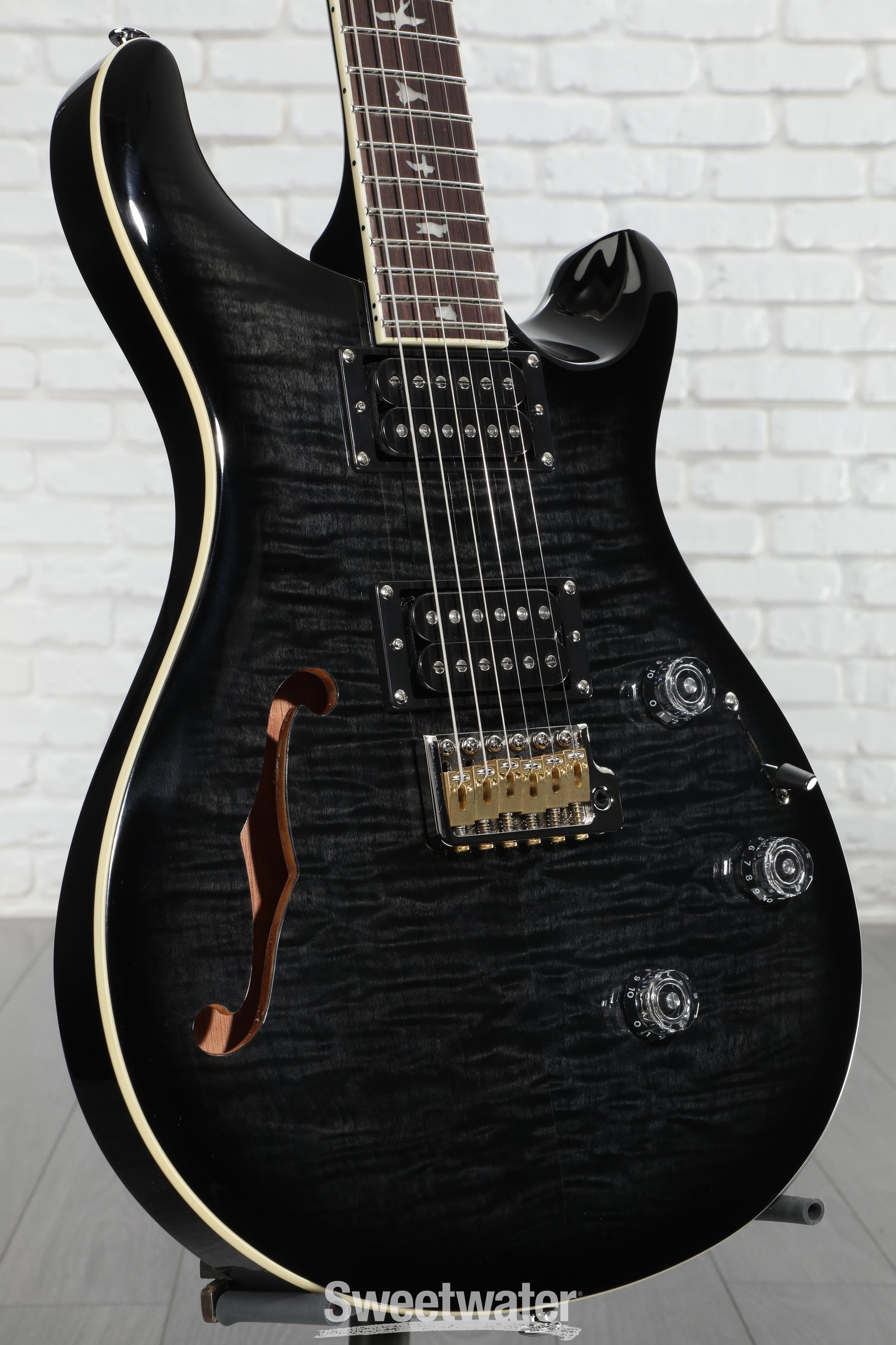 PRS SE Custom SEMI-HOLLOW 2017年製 Amazon.com: PRS SE Custom 24 Semi-Hollow Piezo, Vintage Sunburst