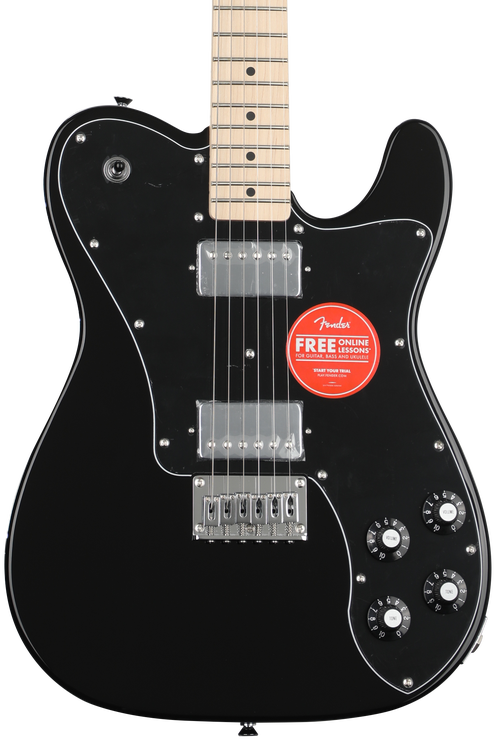 Squier Affinity Series Telecaster Deluxe Electric Guitar - Black with Maple  Fingerboard