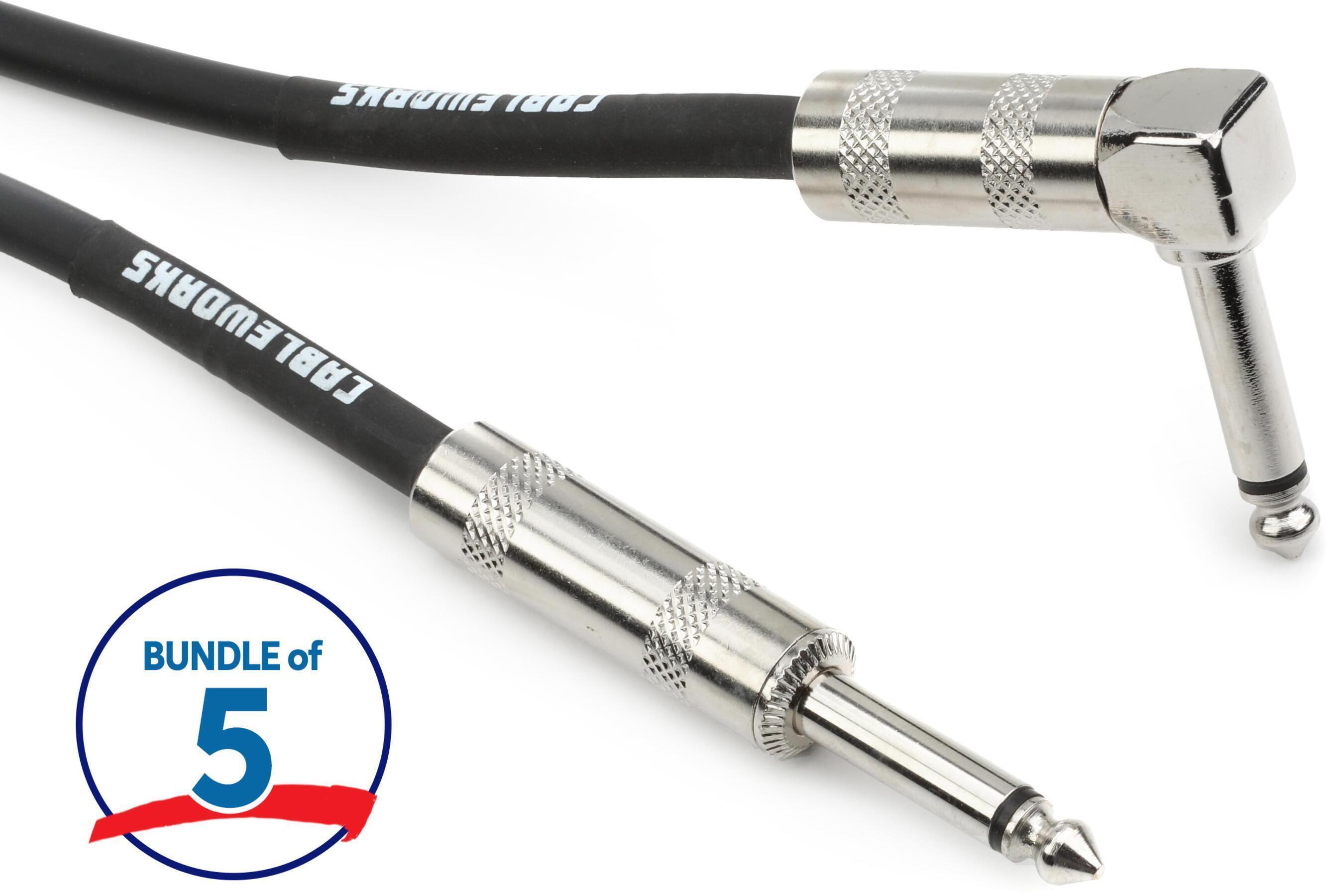 Photo of Gator Cableworks Backline Series Instrument Cable - 5 foot (5-pack)