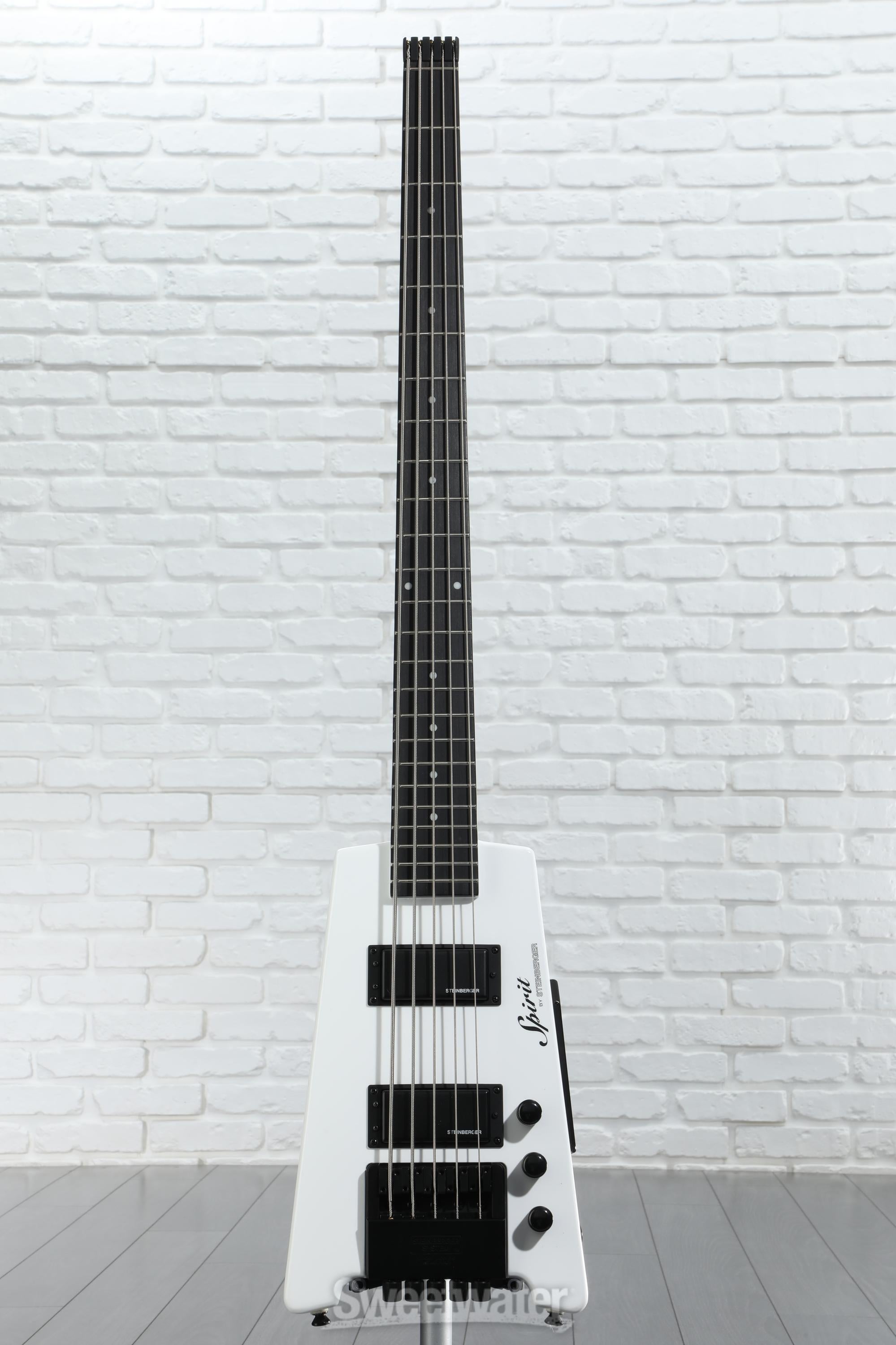 Spirit by Steinberger XT-25 White + 純正弦 Steinberger Spirit XT-25 5-string Bass Guitar - White