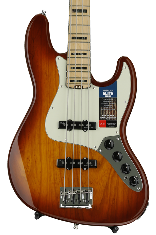 Fender American Elite Jazz Bass - Tobacco Sunburst, Maple