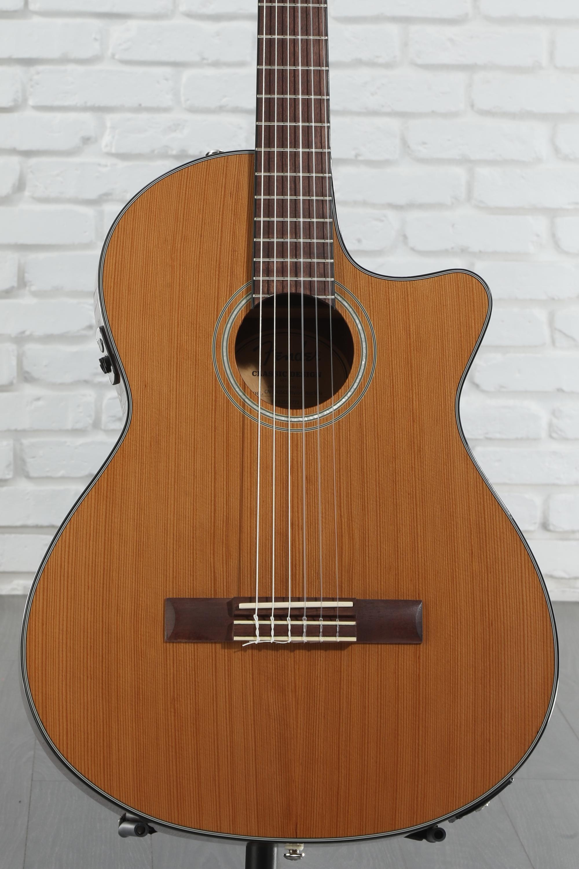 Amazon.com: Fender CN-140SCE Thinline Concert Nylon String