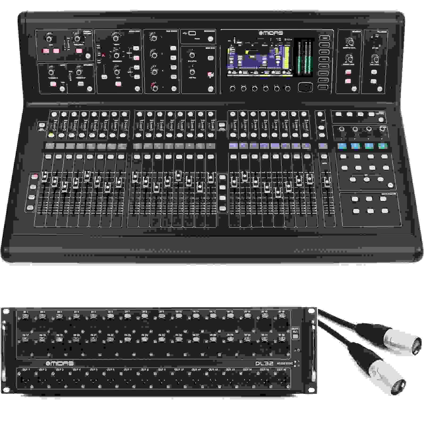 Midas M32 Live Digital Mixer with Stage Box Bundle Sweetwater