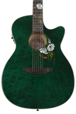 Photo of Luna Flora Moonflower Folk Acoustic-electric Guitar - Transparent Mallard