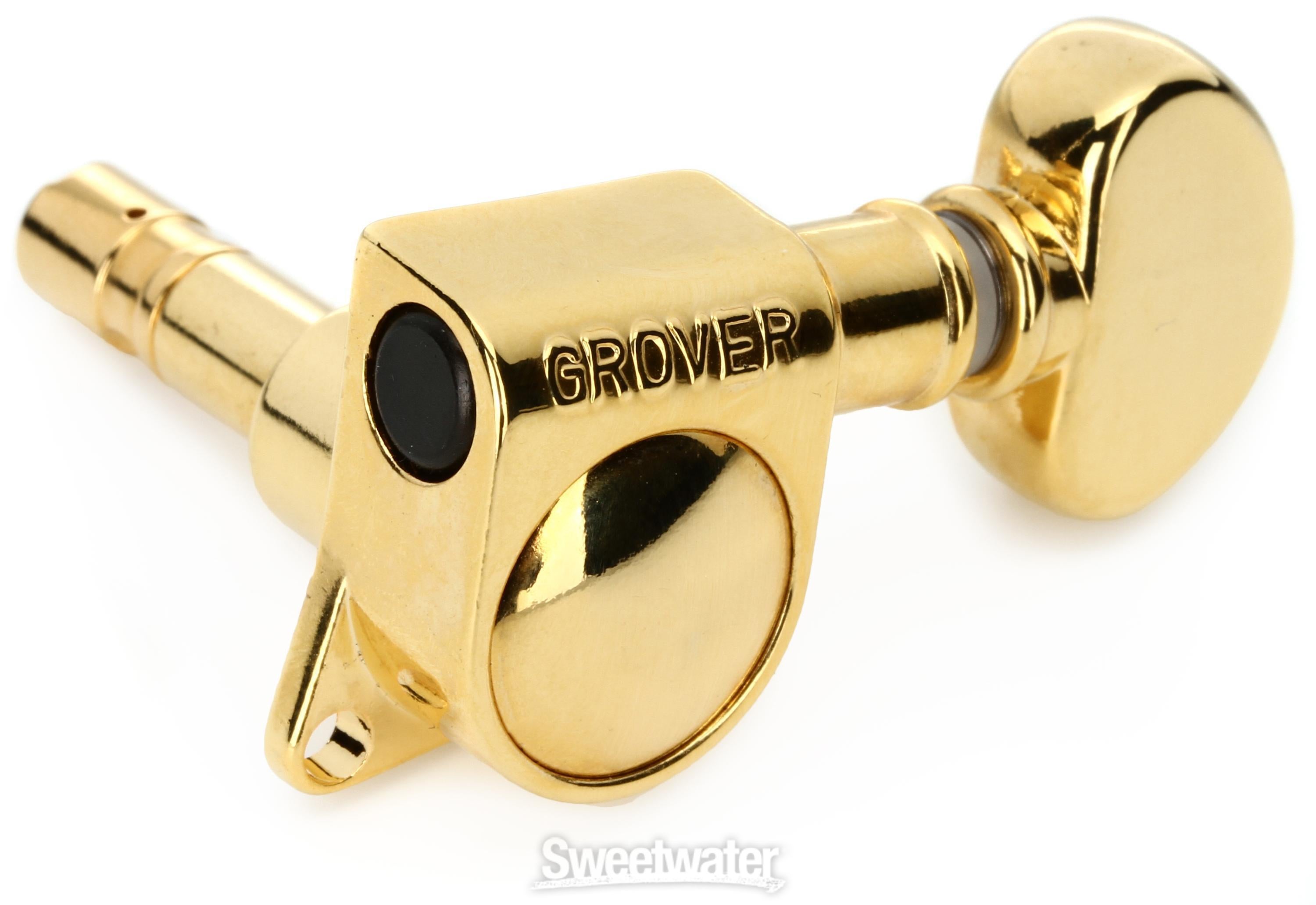 Grover 406G Mid-Size Locking Rotomatics Tuning Machine Set - 3+3 - Gold