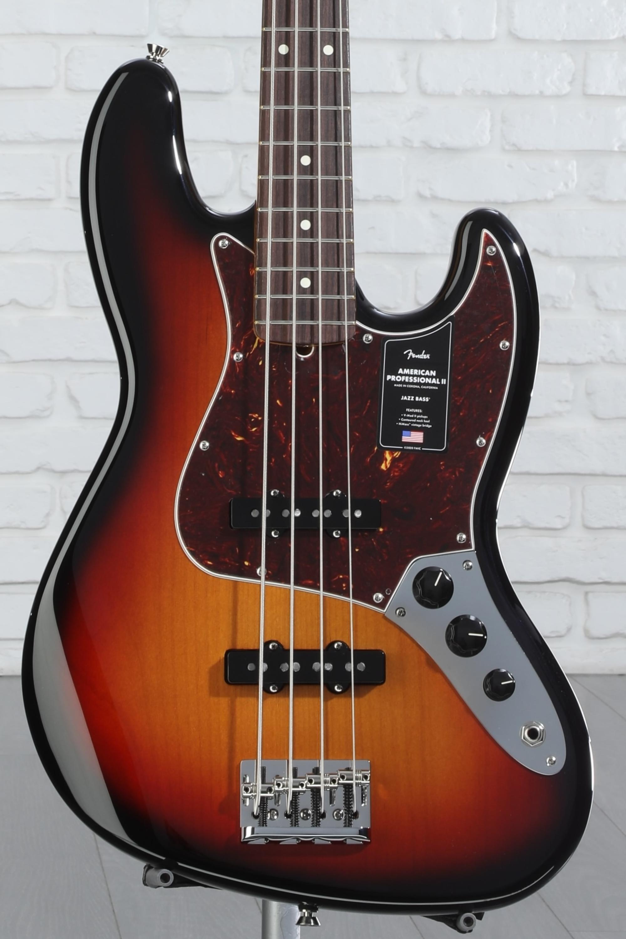 Fender American Professional II Jazz Bass - 3 Color Sunburst with Rosewood  Fingerboard