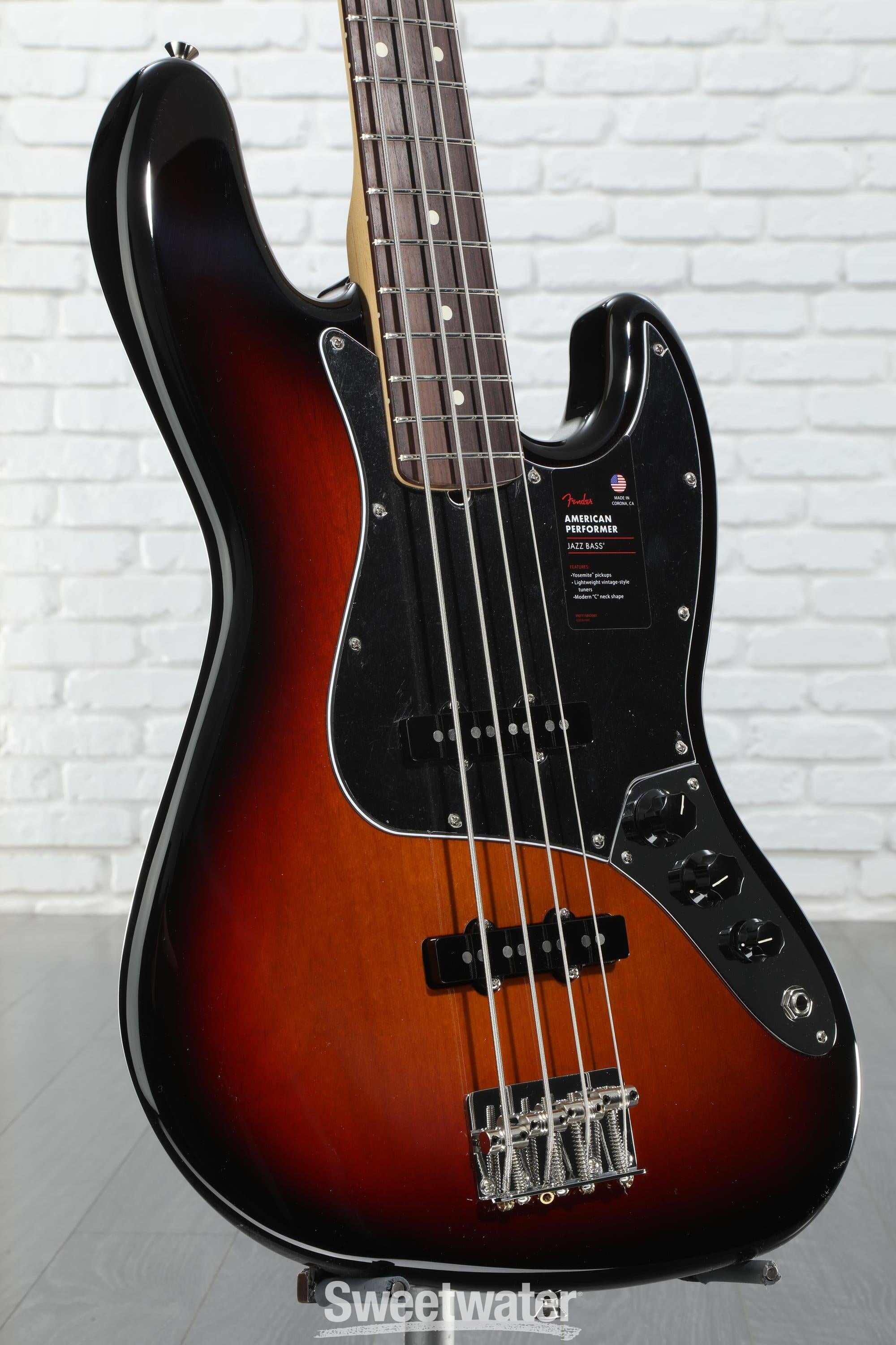 Amazon.com: Fender American Performer Jazz Bass, 3-Color