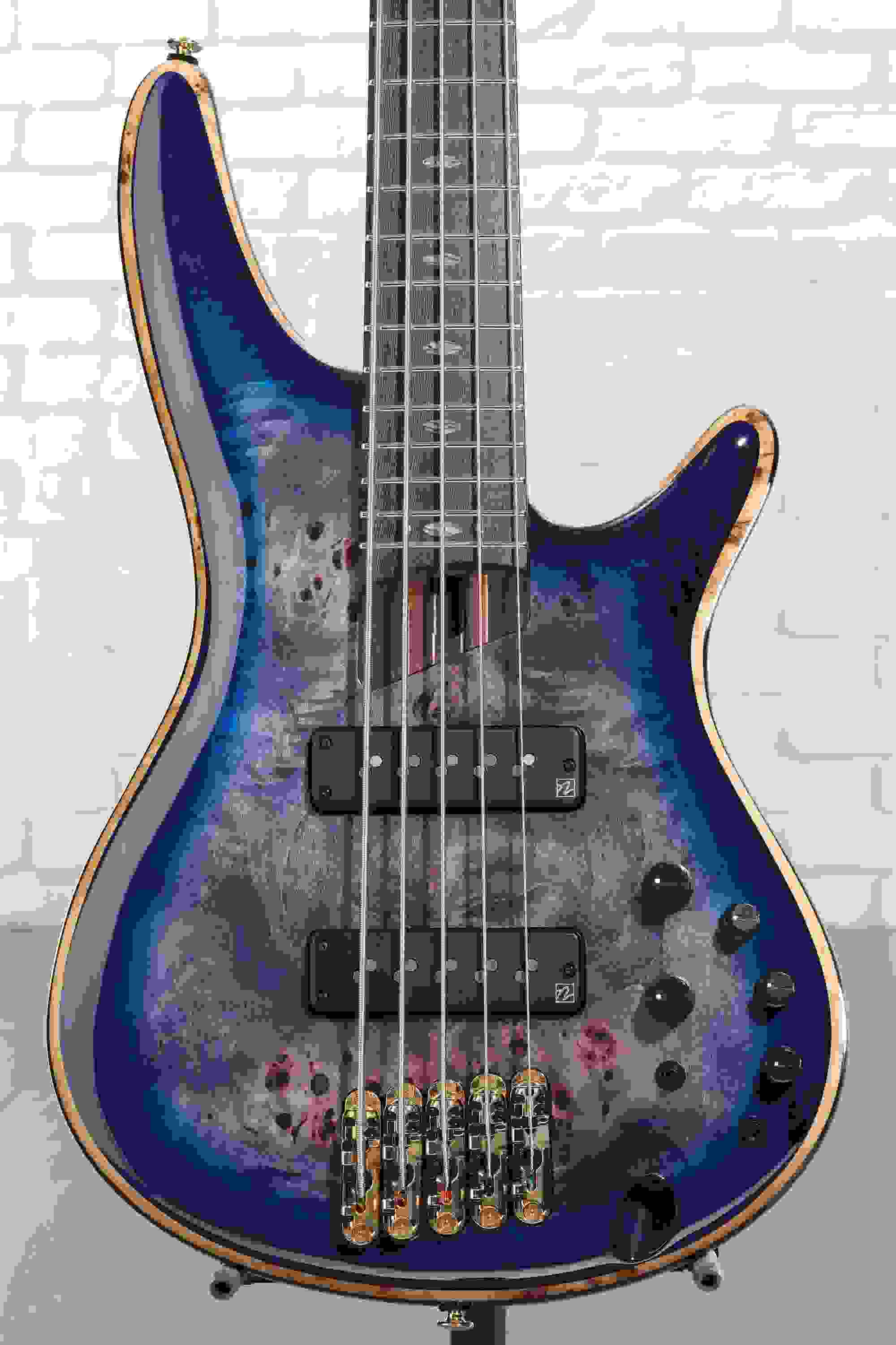 Ibanez Premium SR2605 5-string Bass Guitar - Cerulean Blue Burst