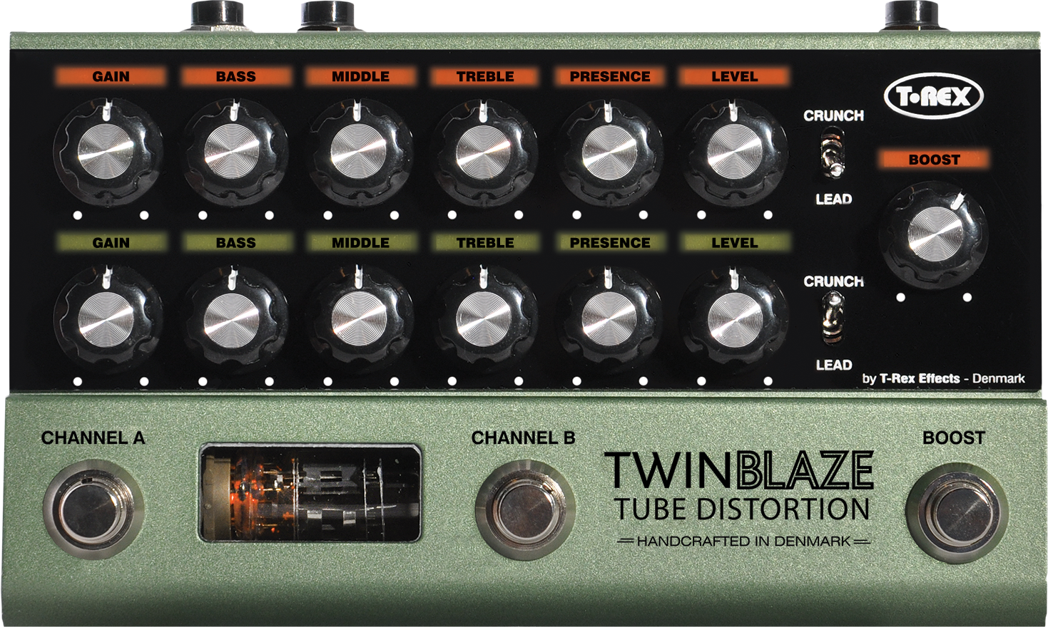 T-Rex Twin Blaze Tube Distortion Guitar Pedal | Sweetwater