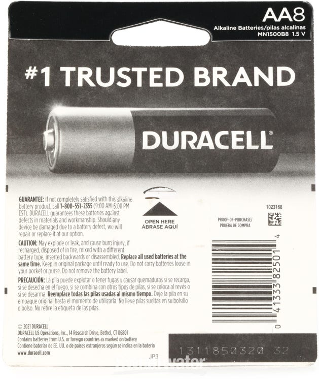 Baterías Alcalinas AA - Duracell. Paq 6 Und