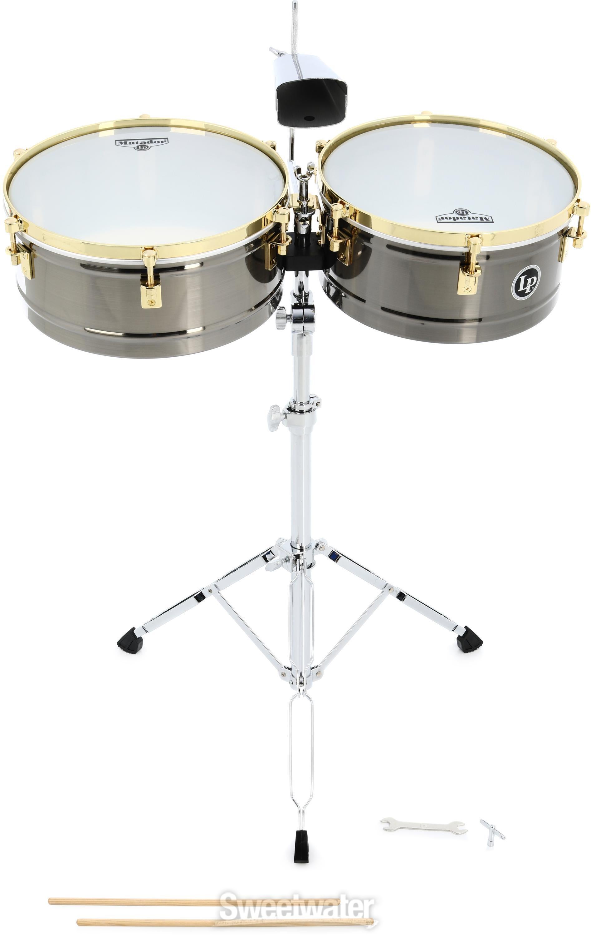 Latin Percussion Matador 14-/15-inch Timbales - Brushed Nickel