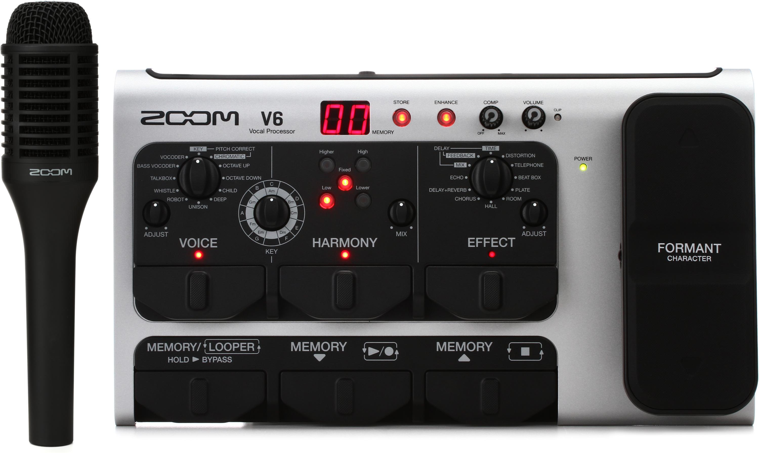 Zoom V6 Vocal Effects Processor with Shotgun Microphone