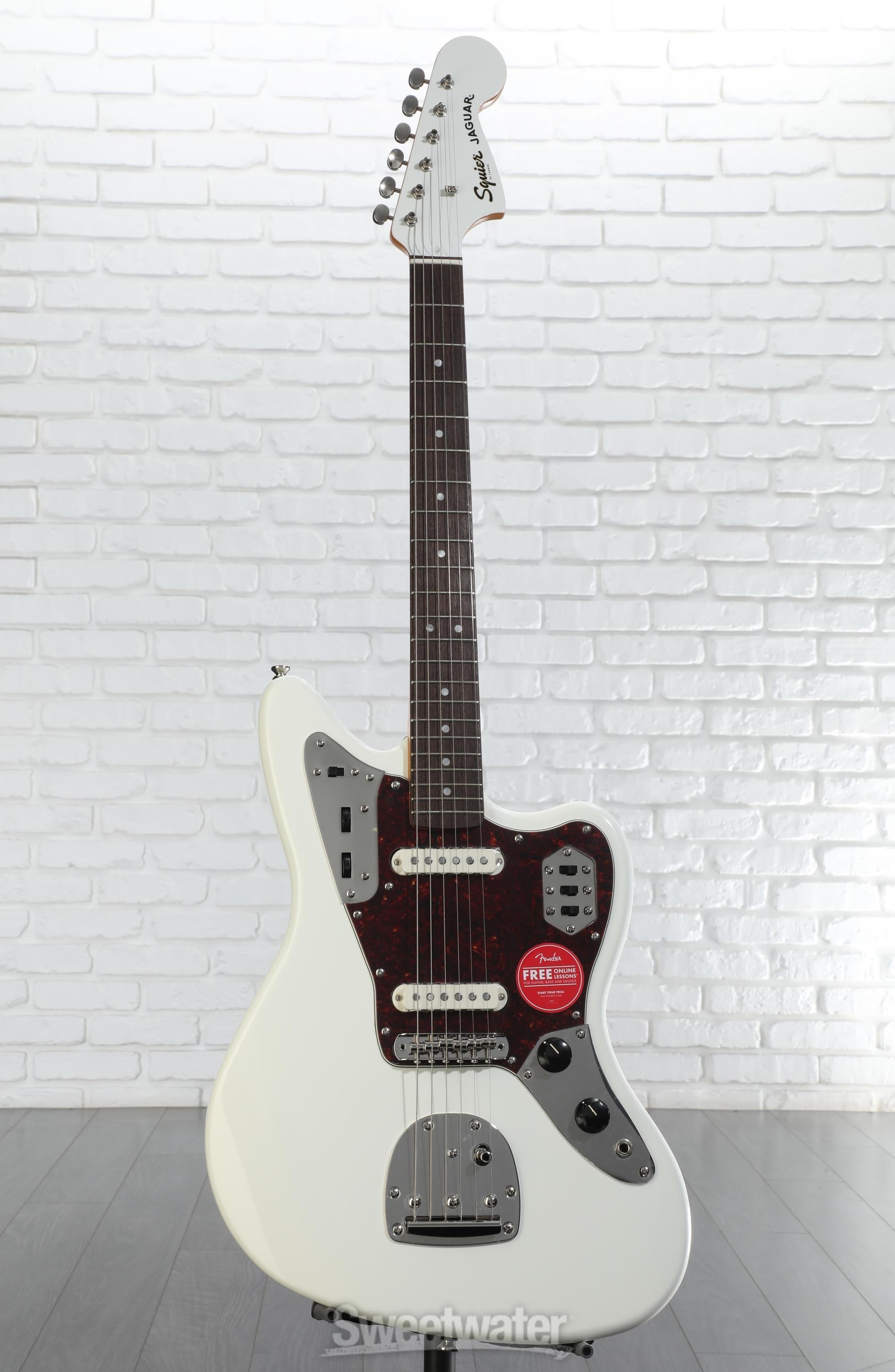 Squier Classic Vibe '60s Jaguar Electric Guitar - Olympic White, Sweetwater Exclusive