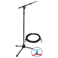 Photo of K&M KM21090 Mic Stand 4-pack + 4 Jumperz 25' Mic Cables