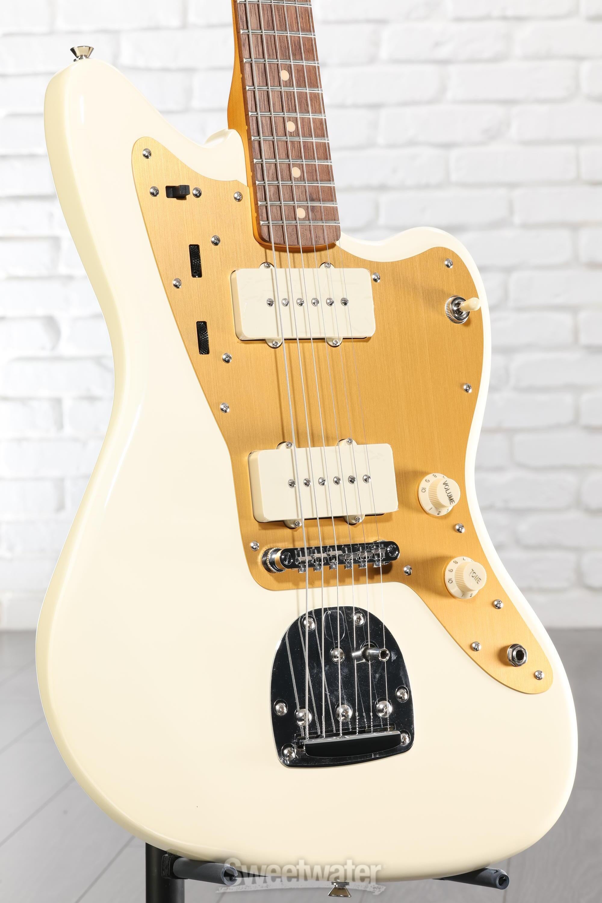 Photo of Squier J Mascis Signature Jazzmaster - Vintage White with Indian Laurel Fingerboard