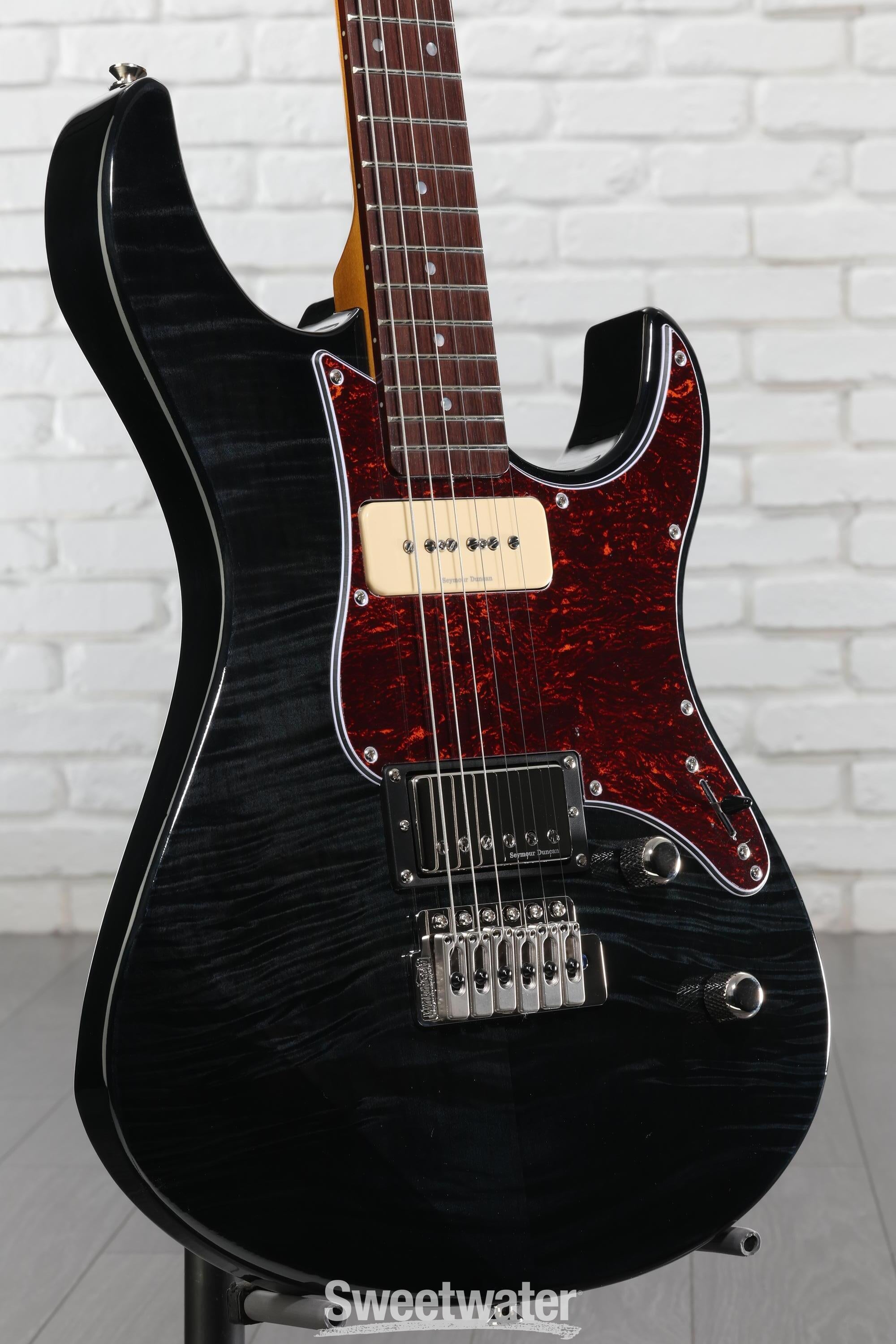 Yamaha PAC611VFM Pacifica Electric Guitar - Trans Black | Sweetwater