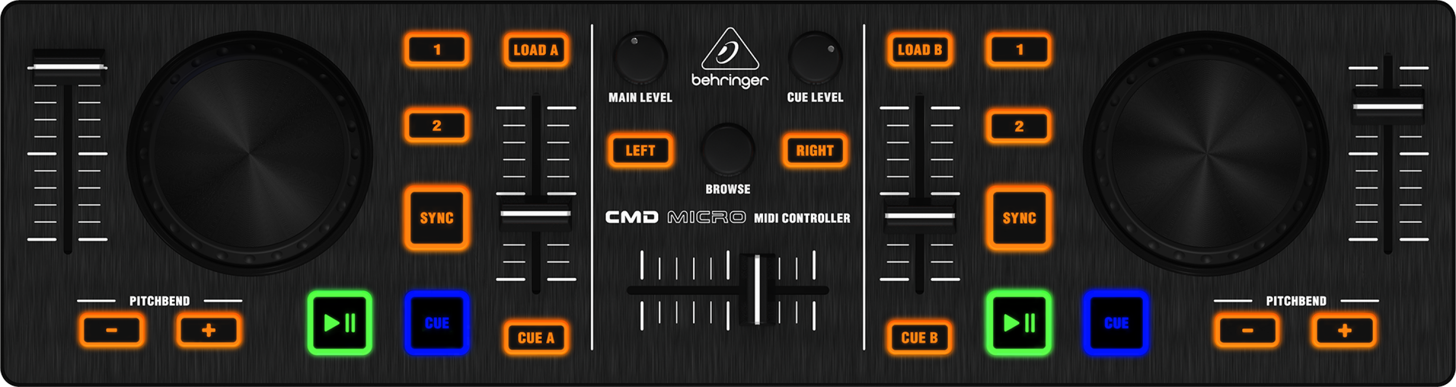 Behringer CMD MICRO 2-deck DJ MIDI Controller | Sweetwater