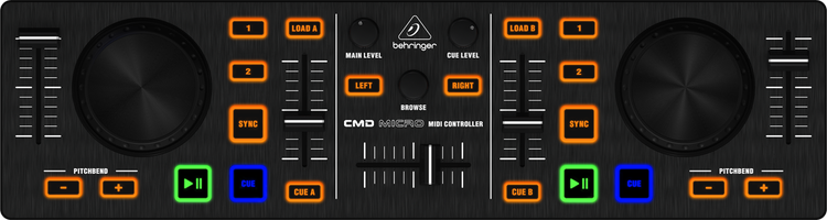 Behringer CMD MICRO 2-deck DJ MIDI Controller | Sweetwater