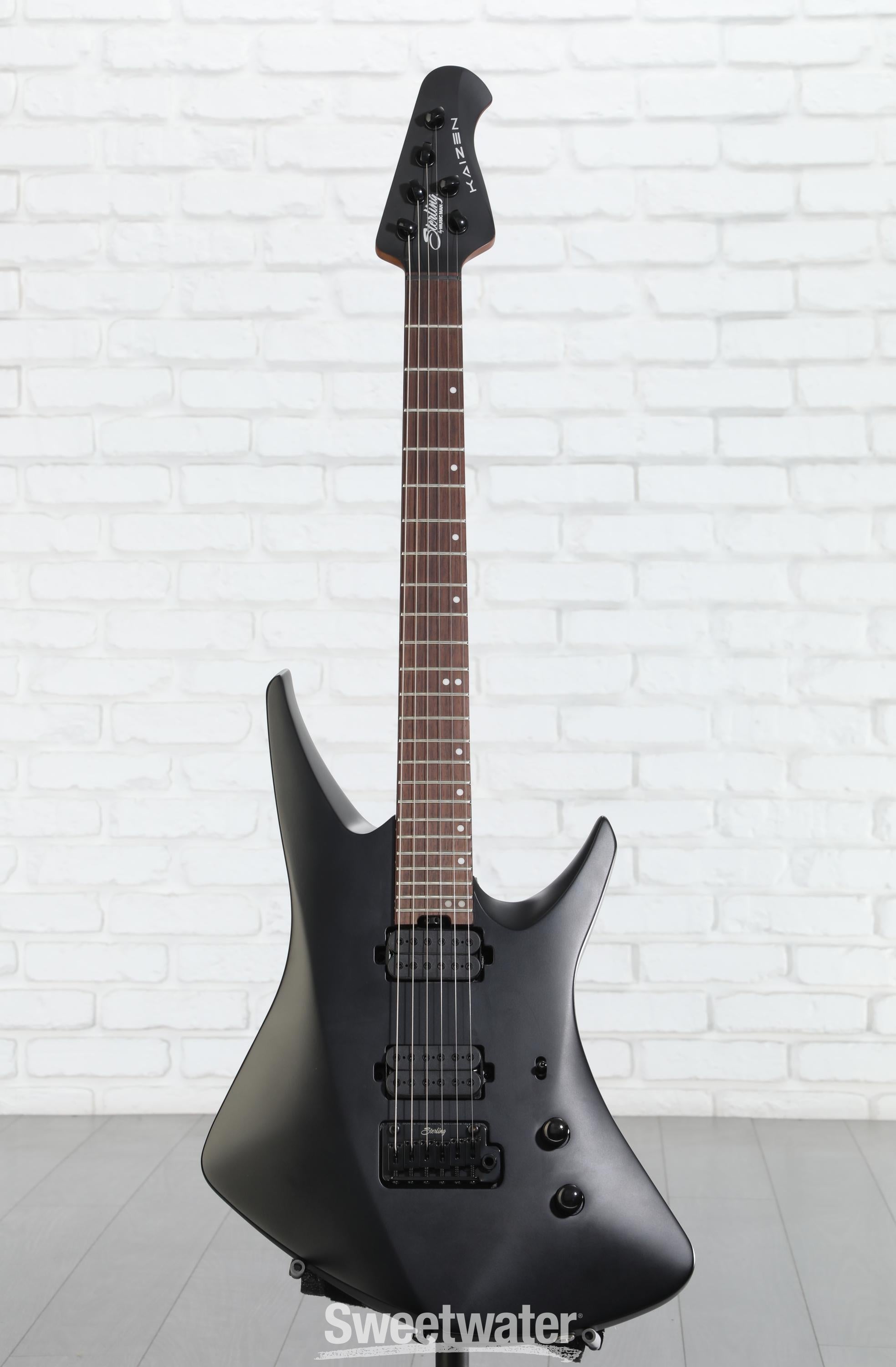 ギター Sterling By Musicman KAIZEN6 Sterling By Music Man Kaizen 6 Electric Guitar - Stealth Black